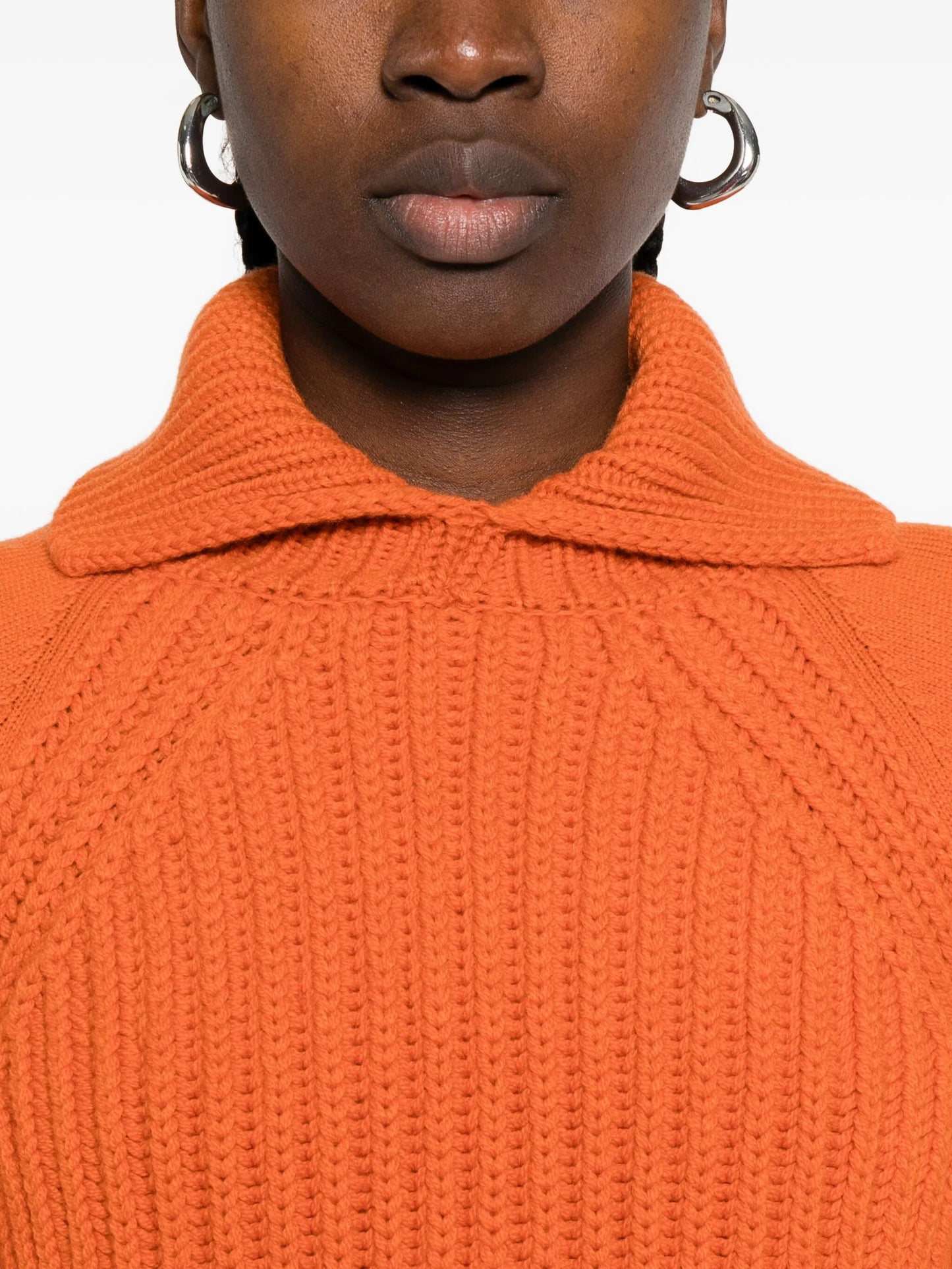 cable-knit turtleneck sweater