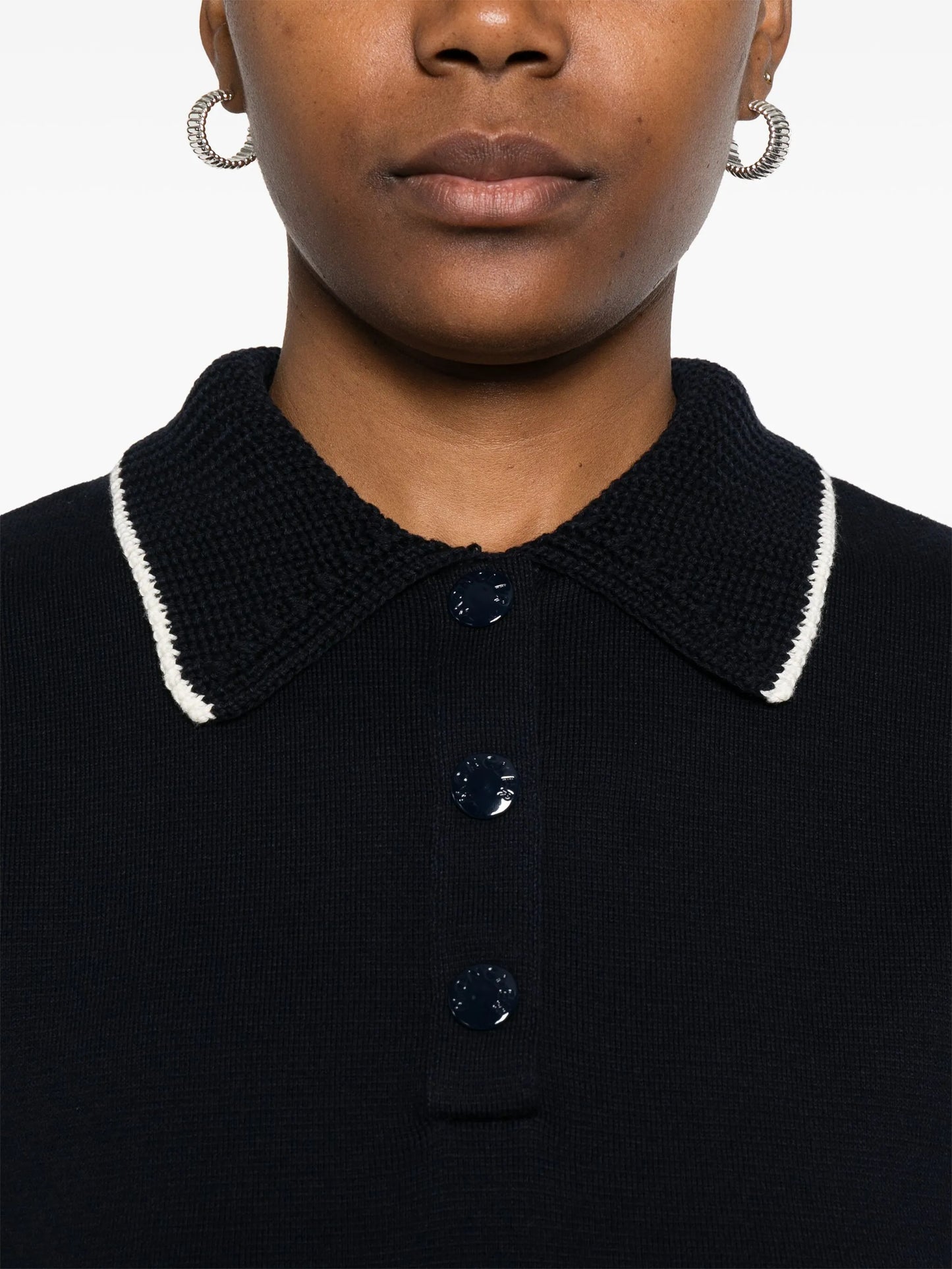 knitted polo shirt