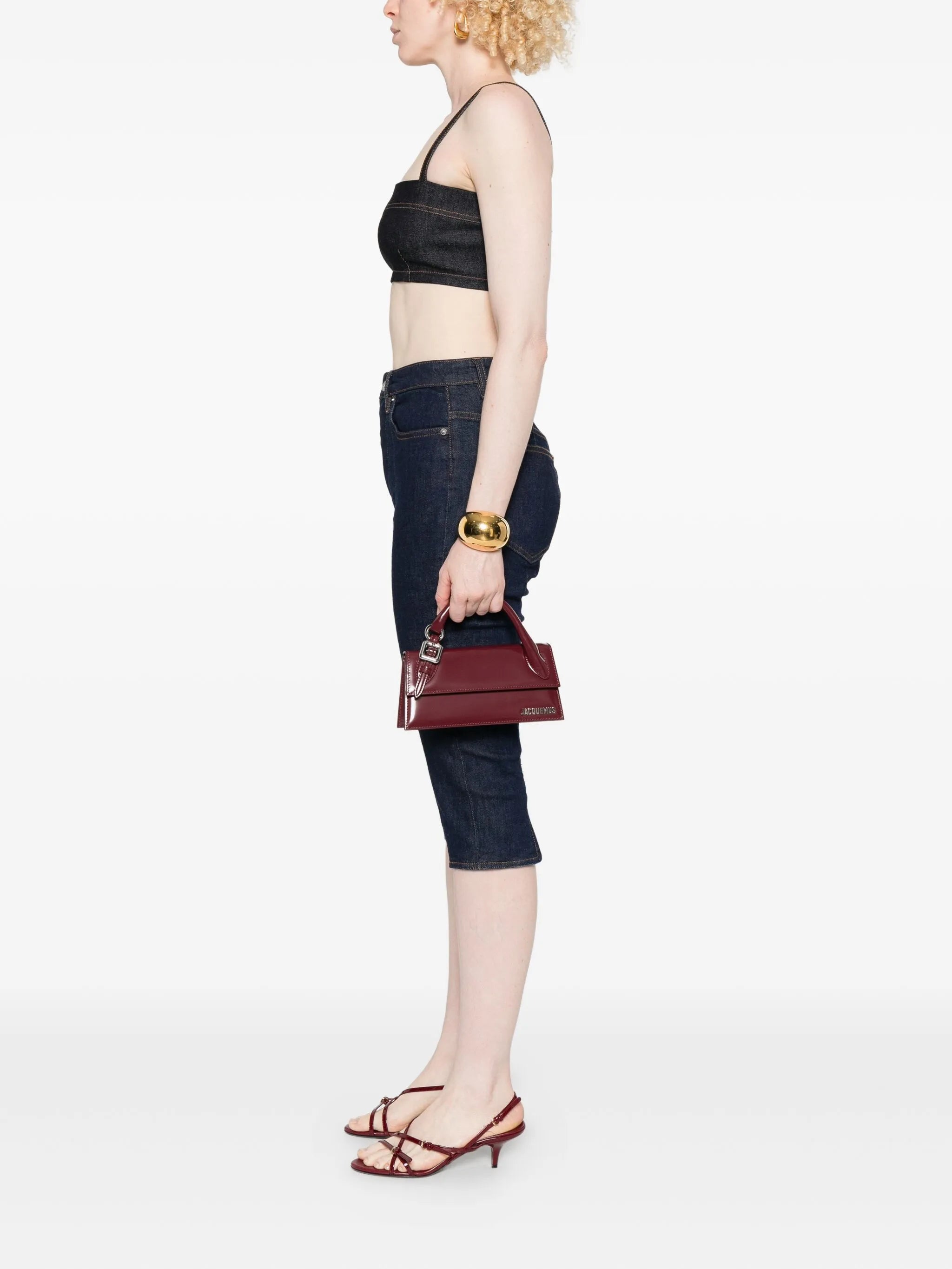 boucle top-handle bag