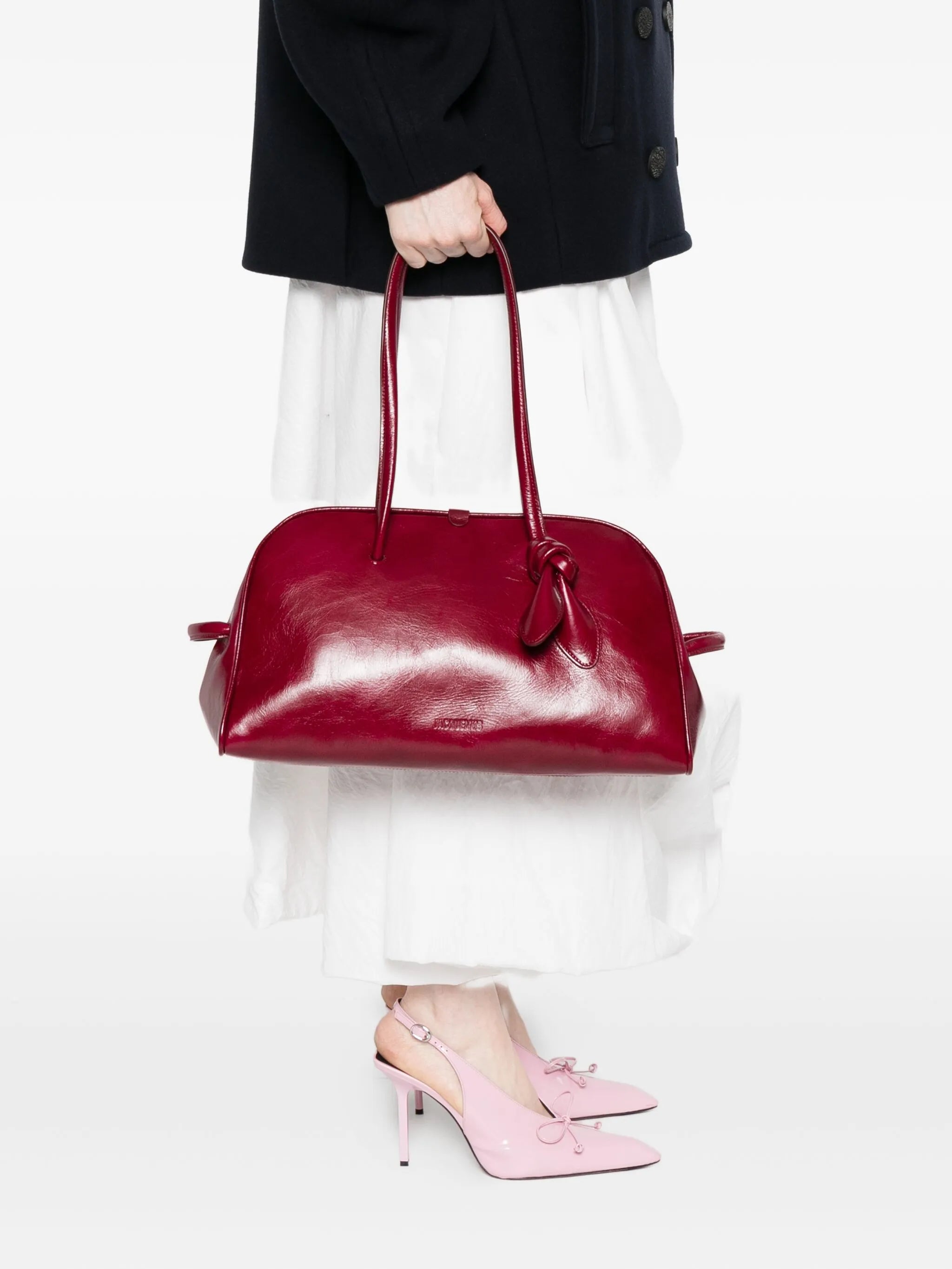 top-handle knot bag