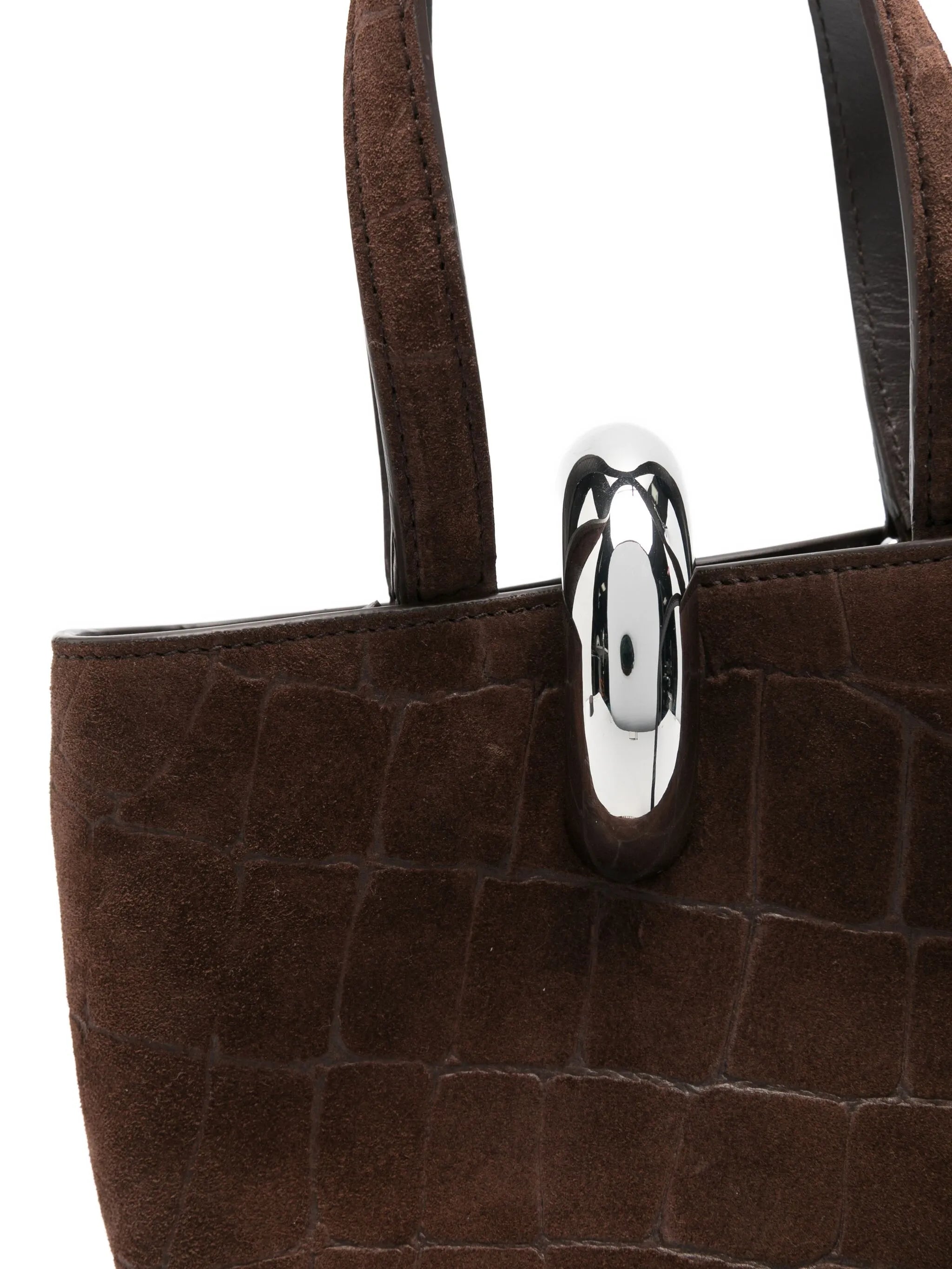 crocodile-effect ring-detail tote bag