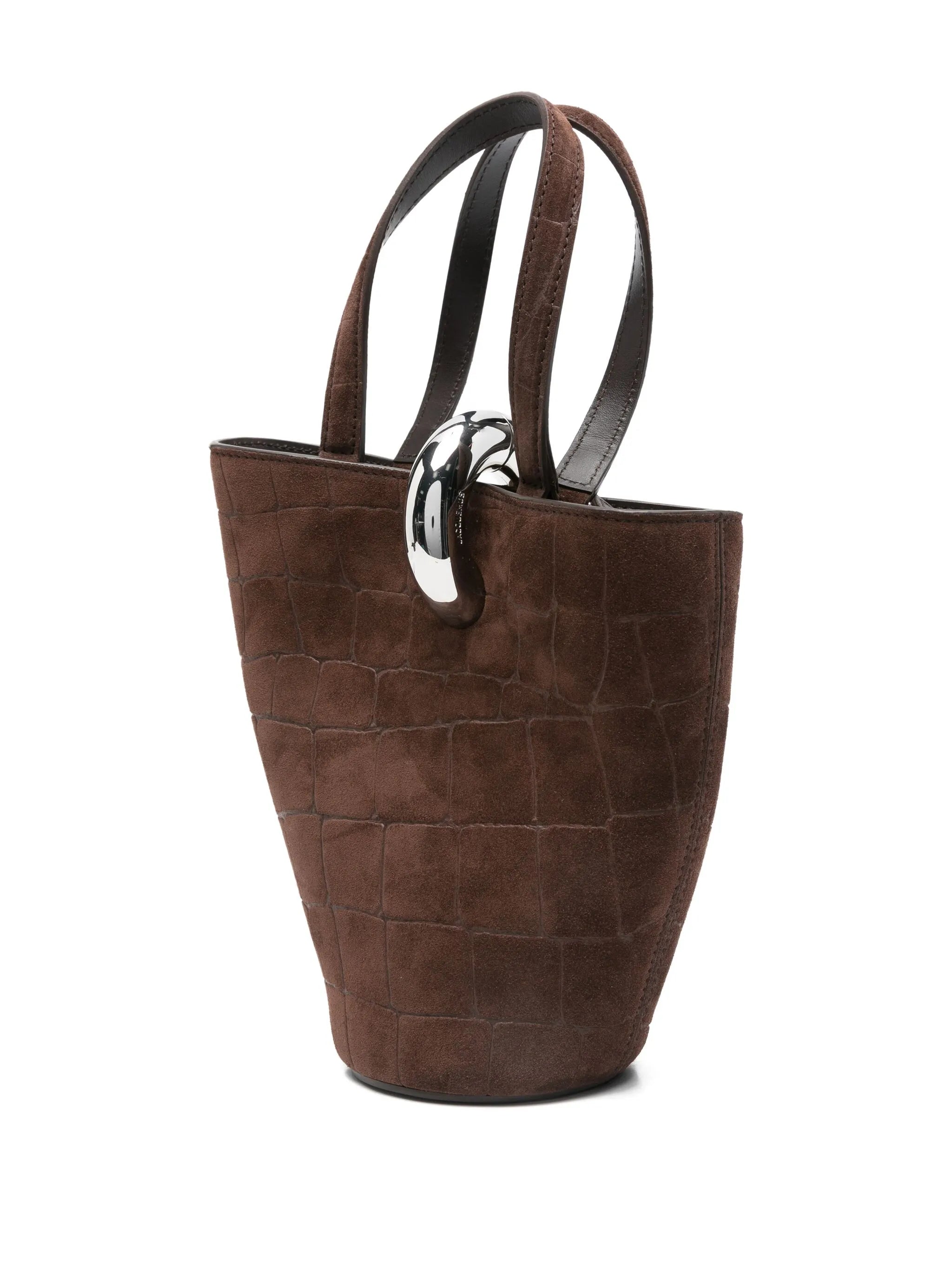 crocodile-effect ring-detail tote bag