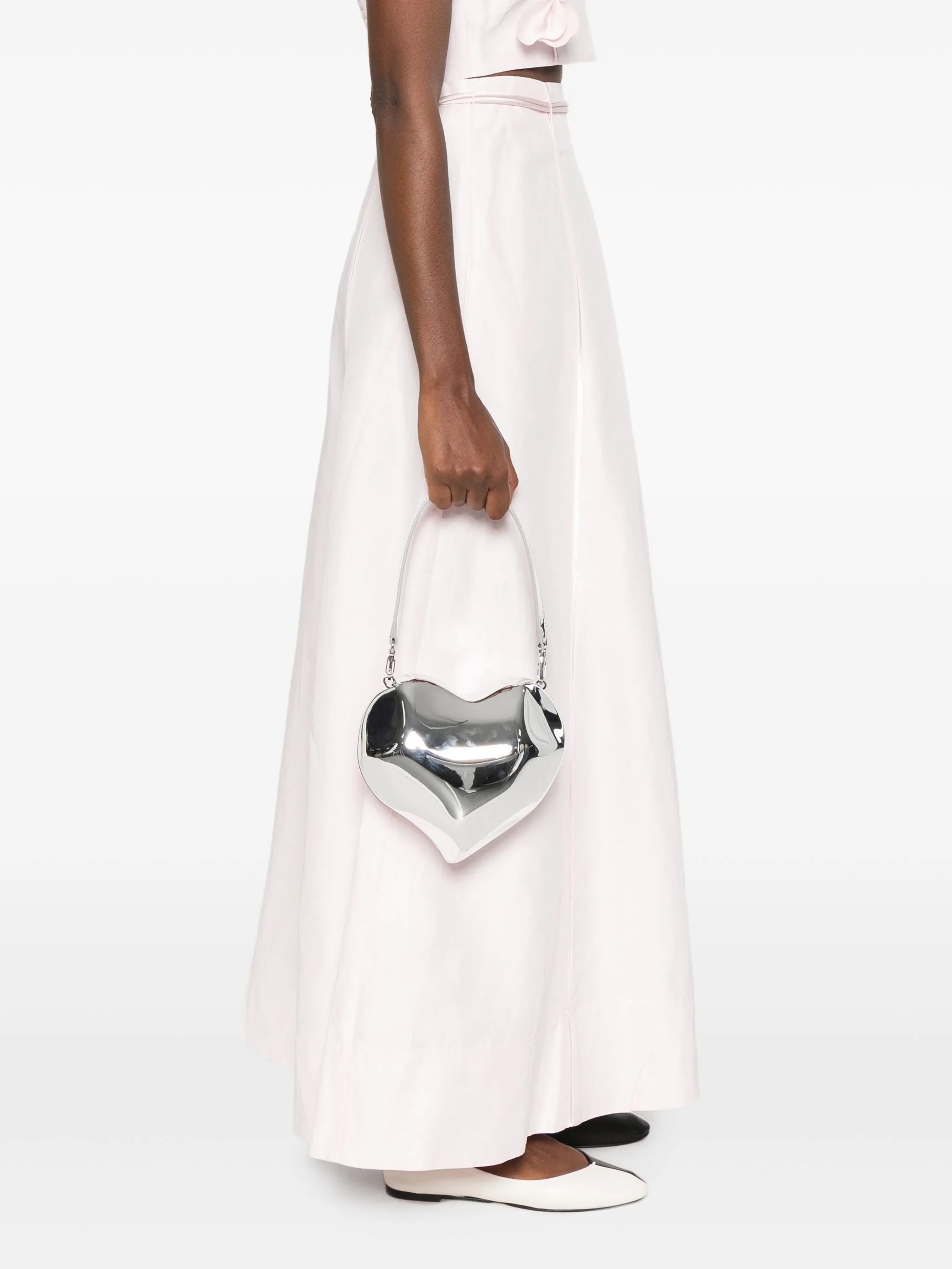heart-shaped molded clutch bag