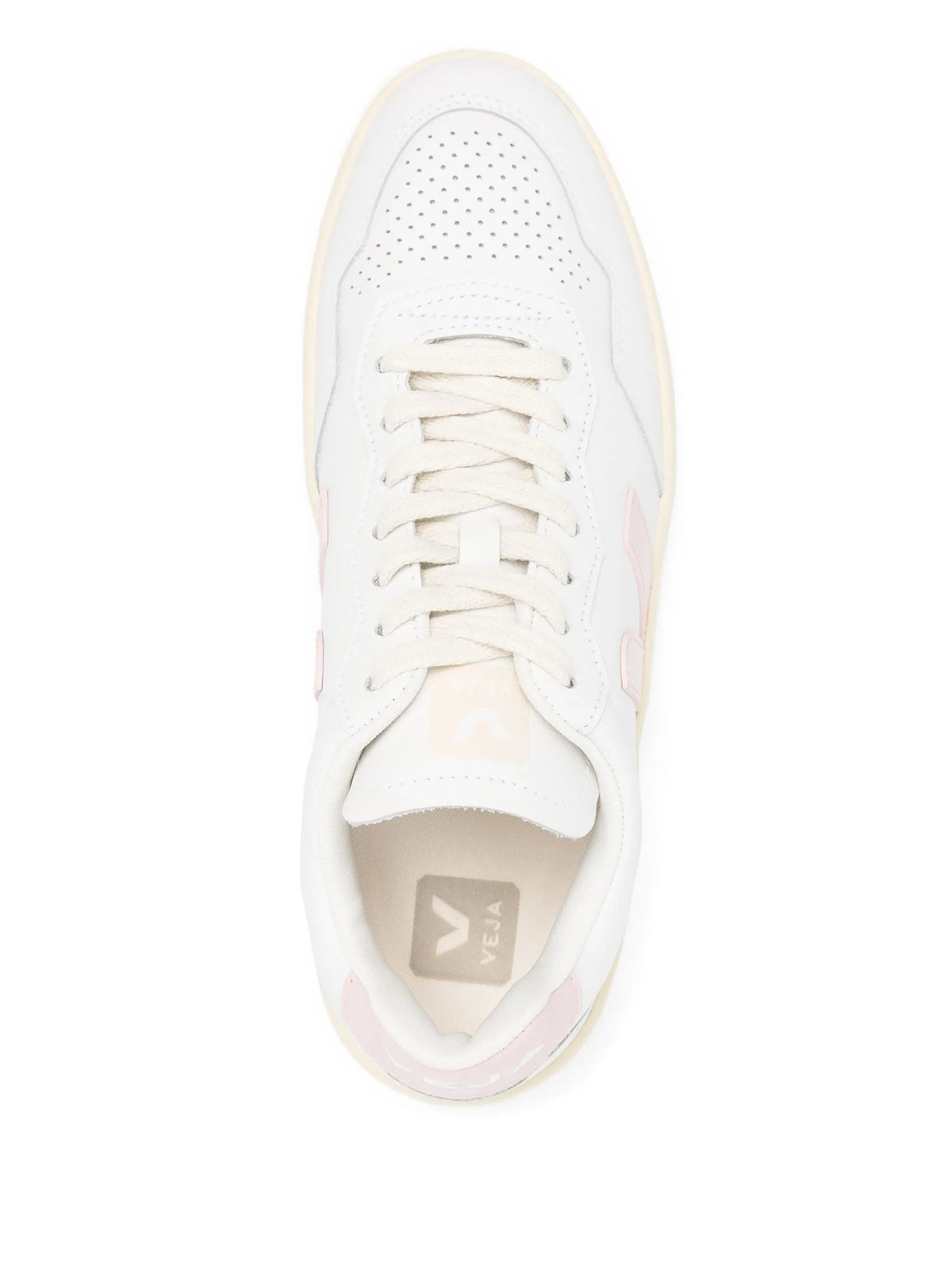 V-90 leather white petale sneakers