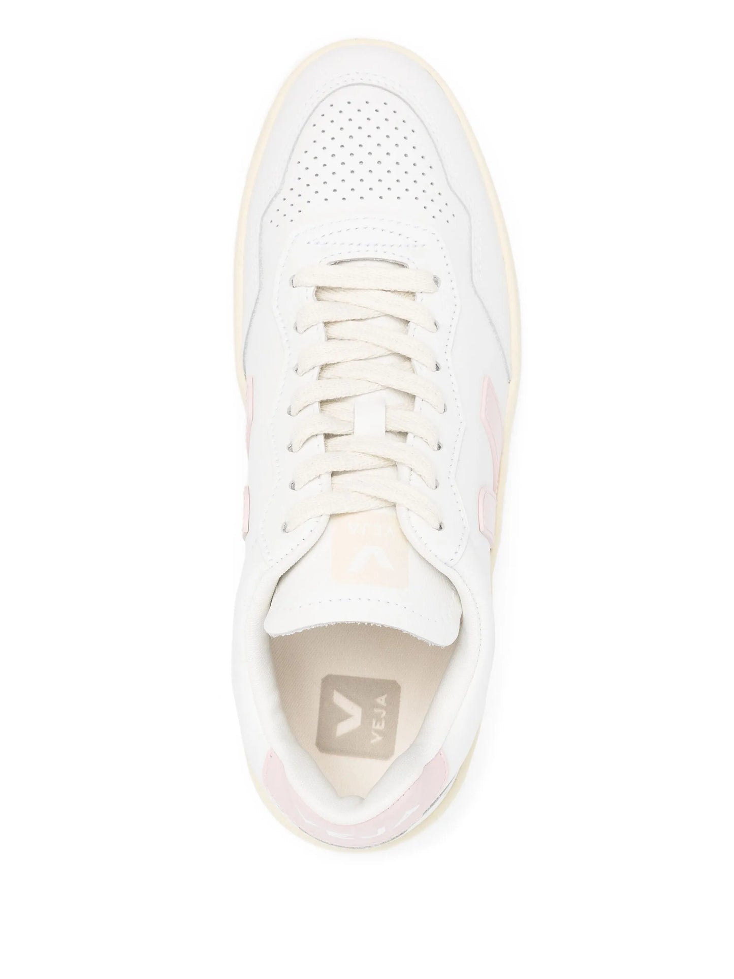 V-90 leather white petale sneakers