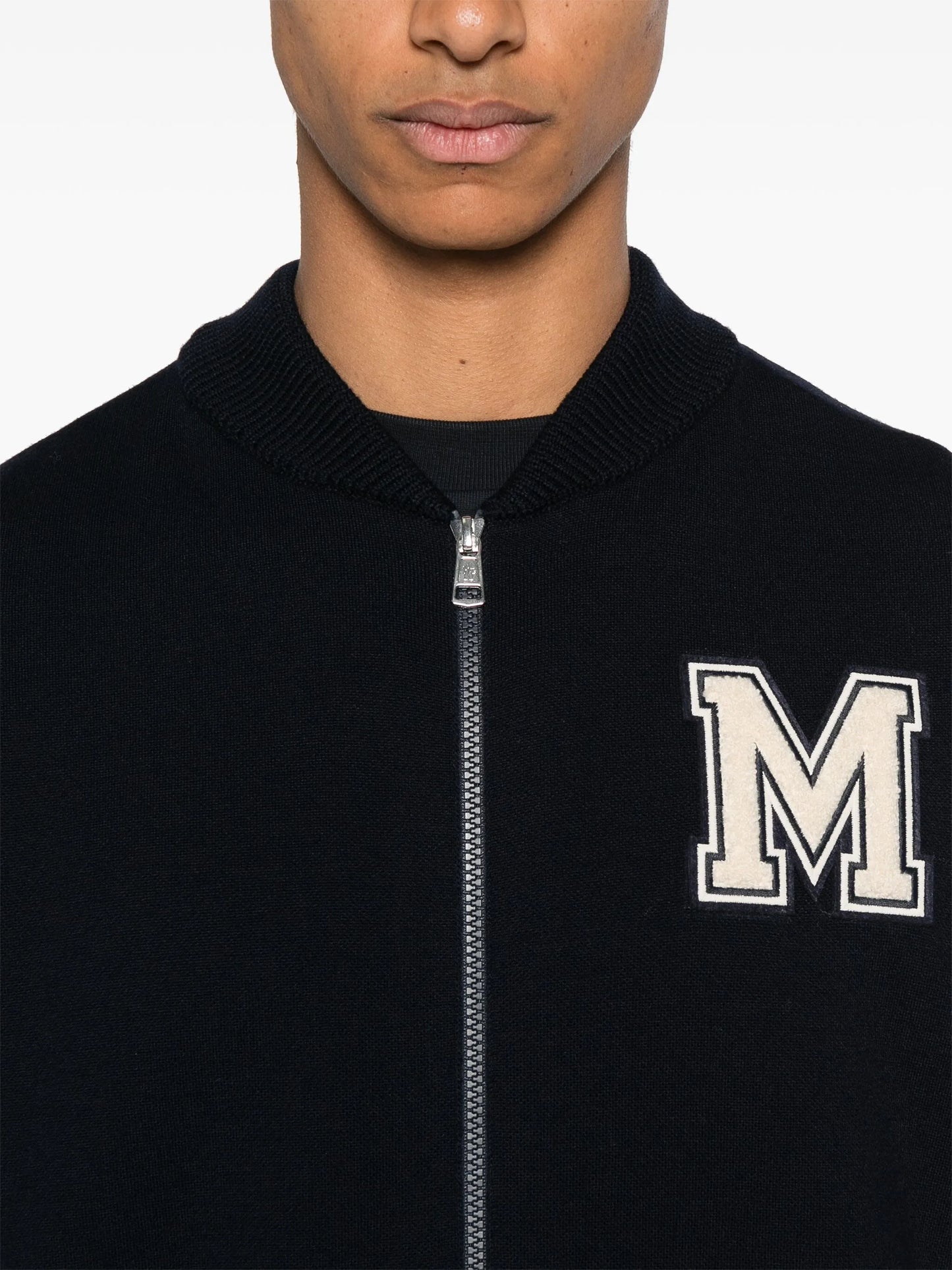 contrast-panel cardigan