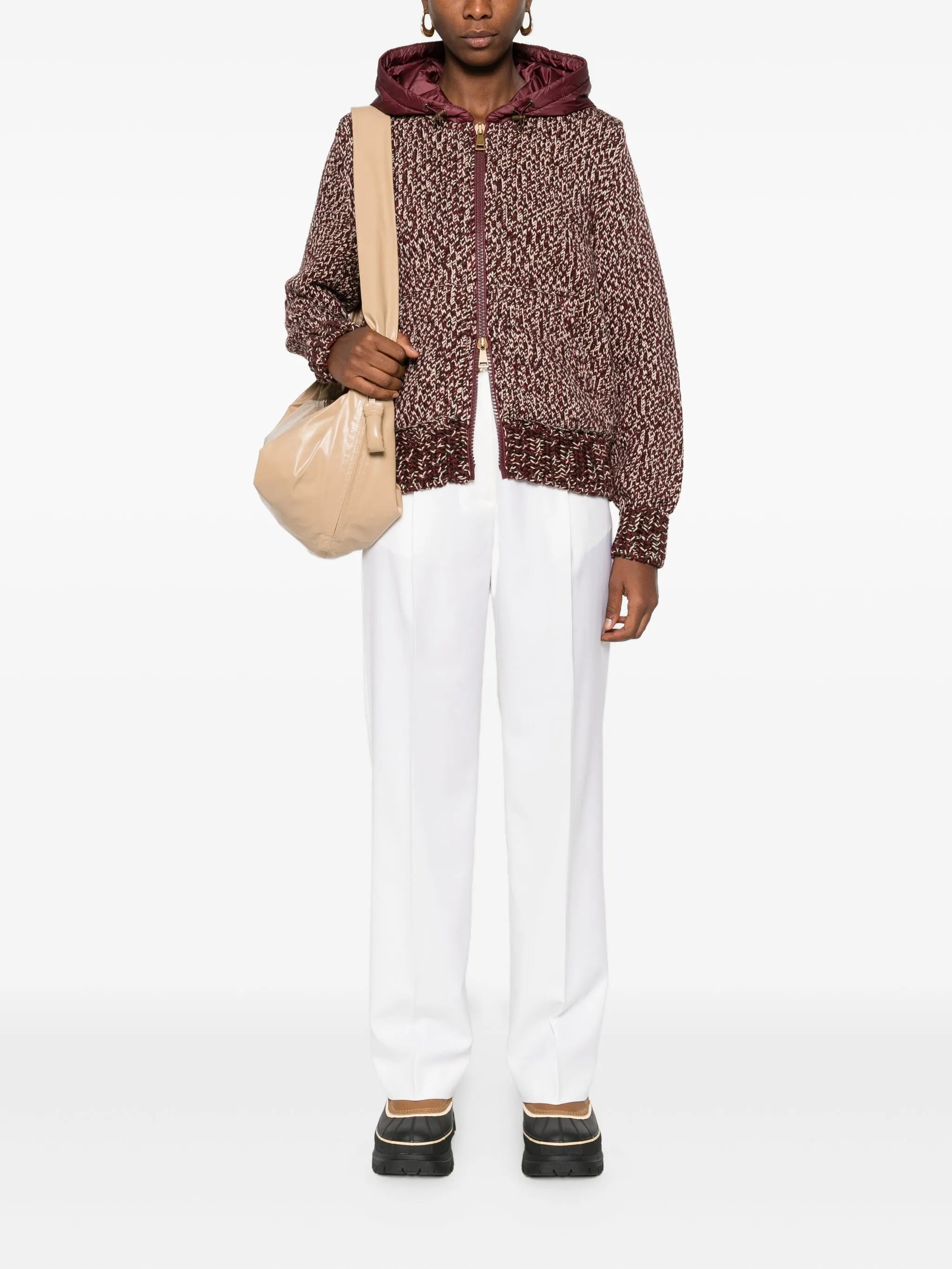 drawstring pleated trousers