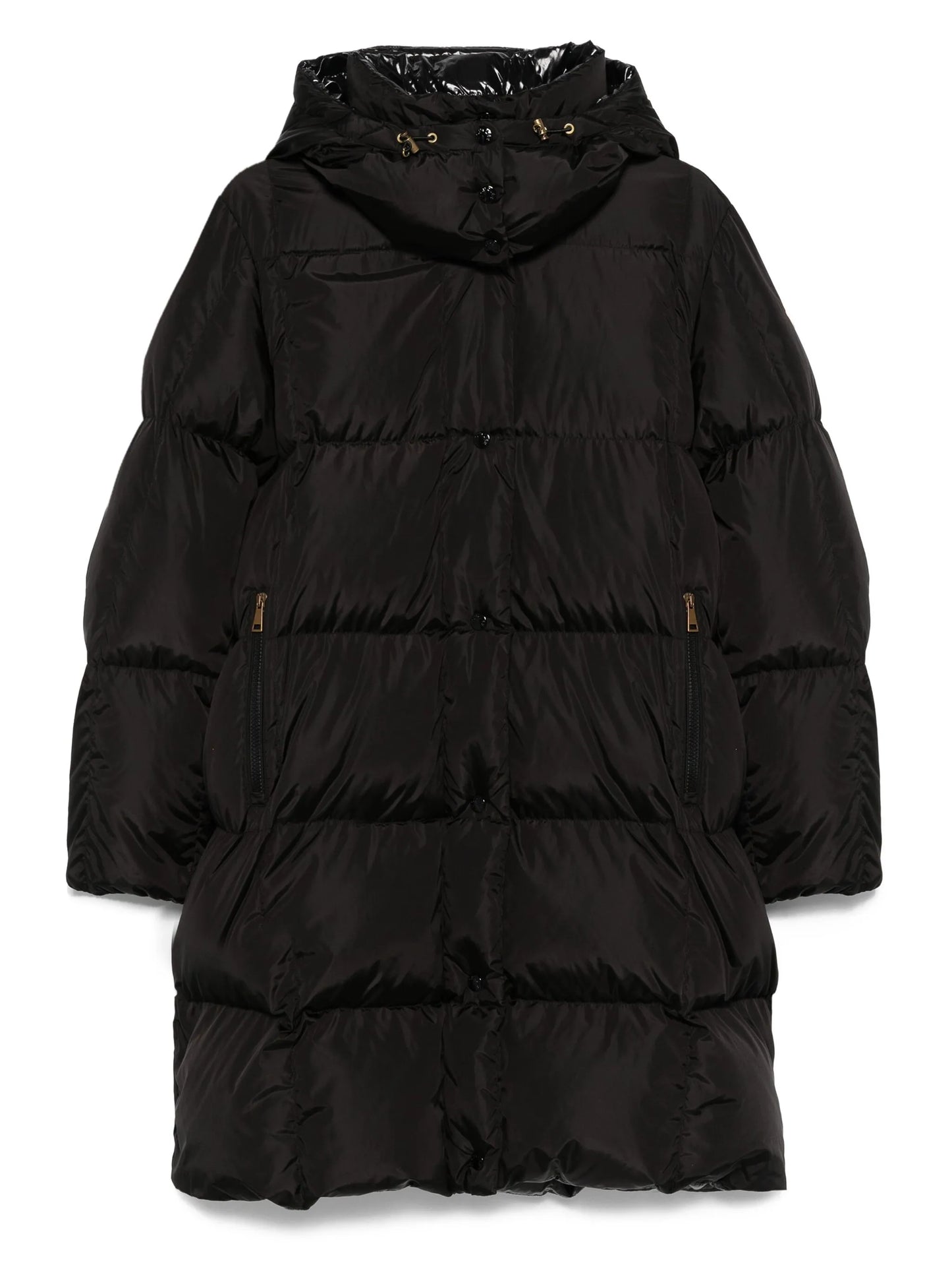 hooded quilted coat