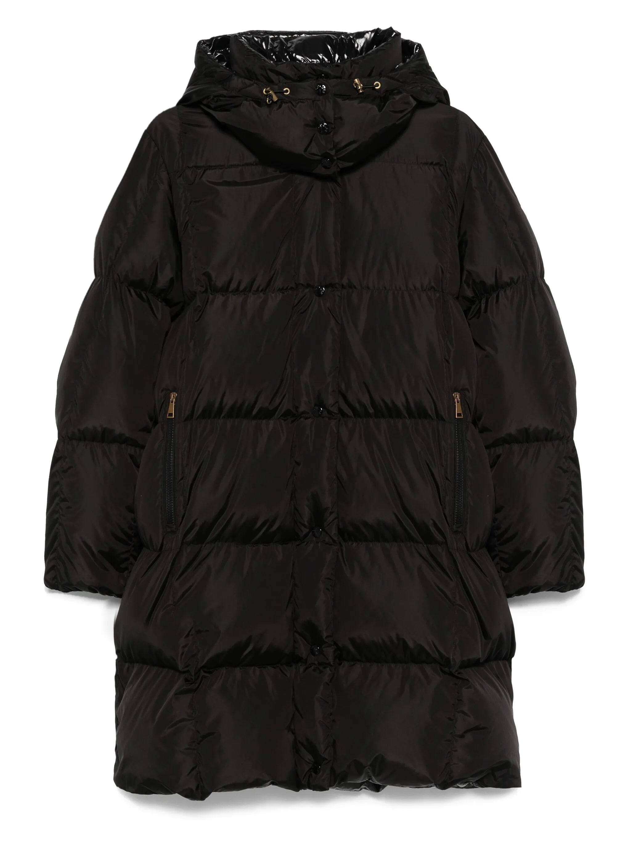 hooded quilted coat