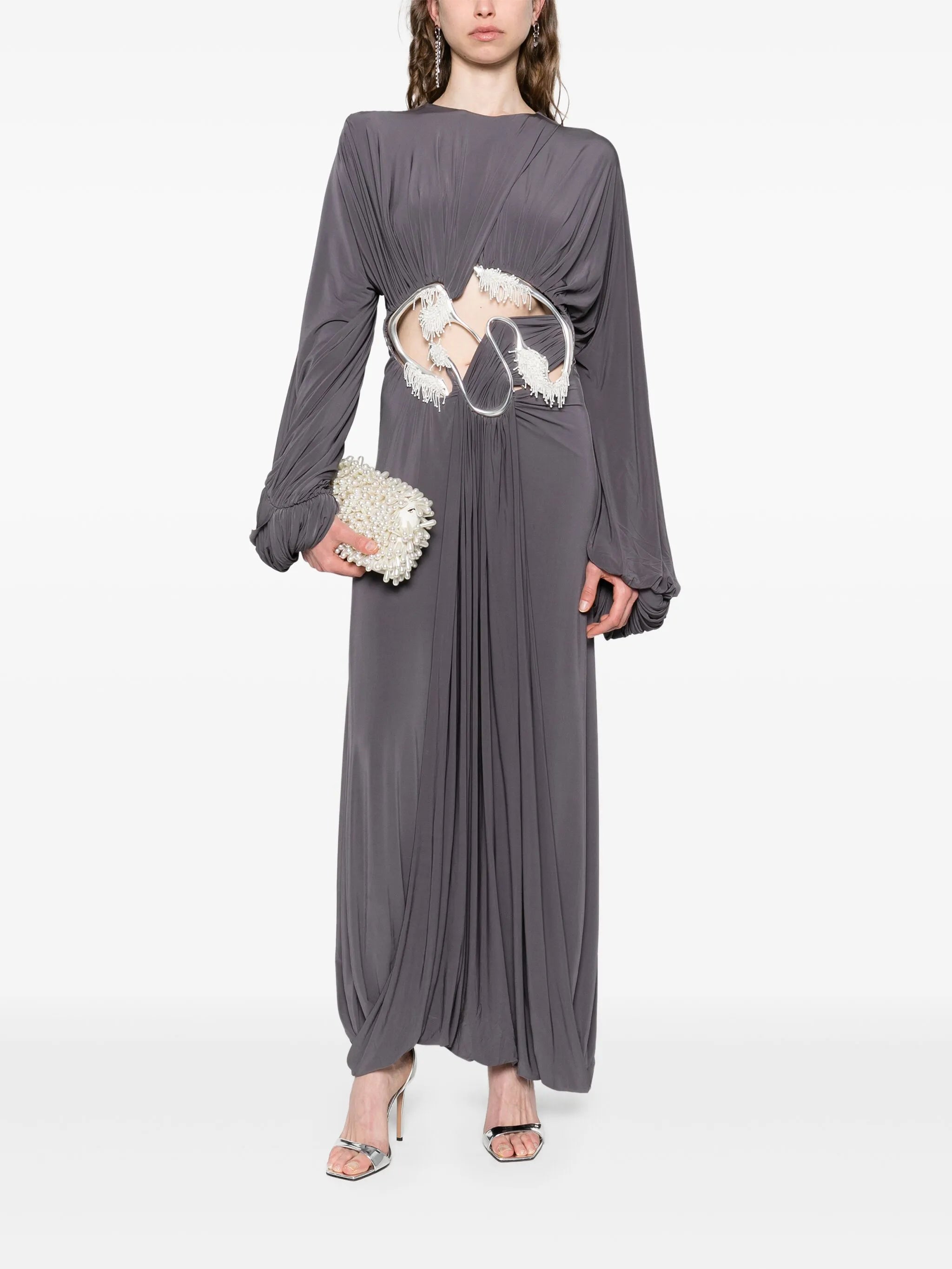 Sculptured Torso maxi dress