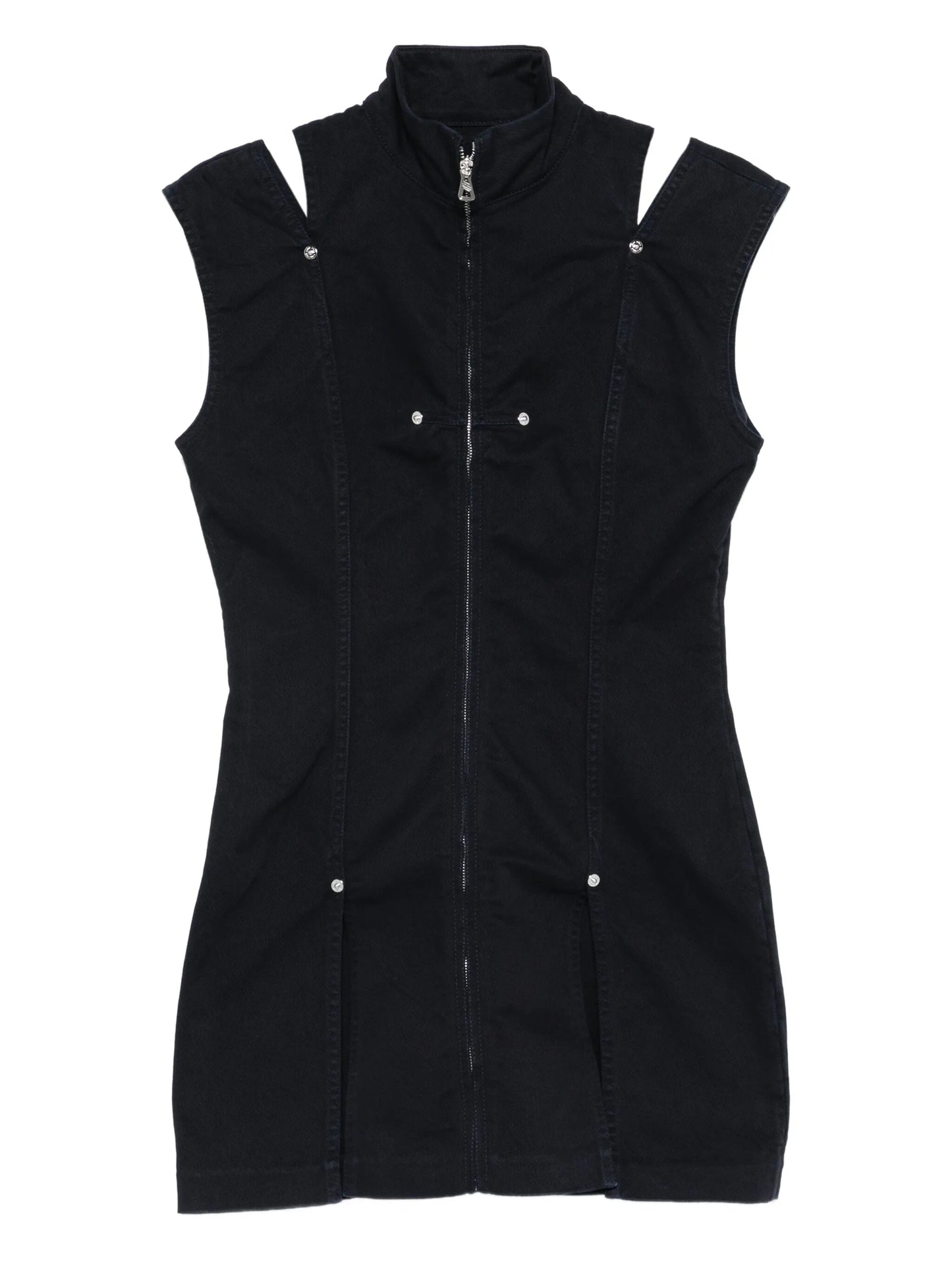 zip-front sleeveless dress