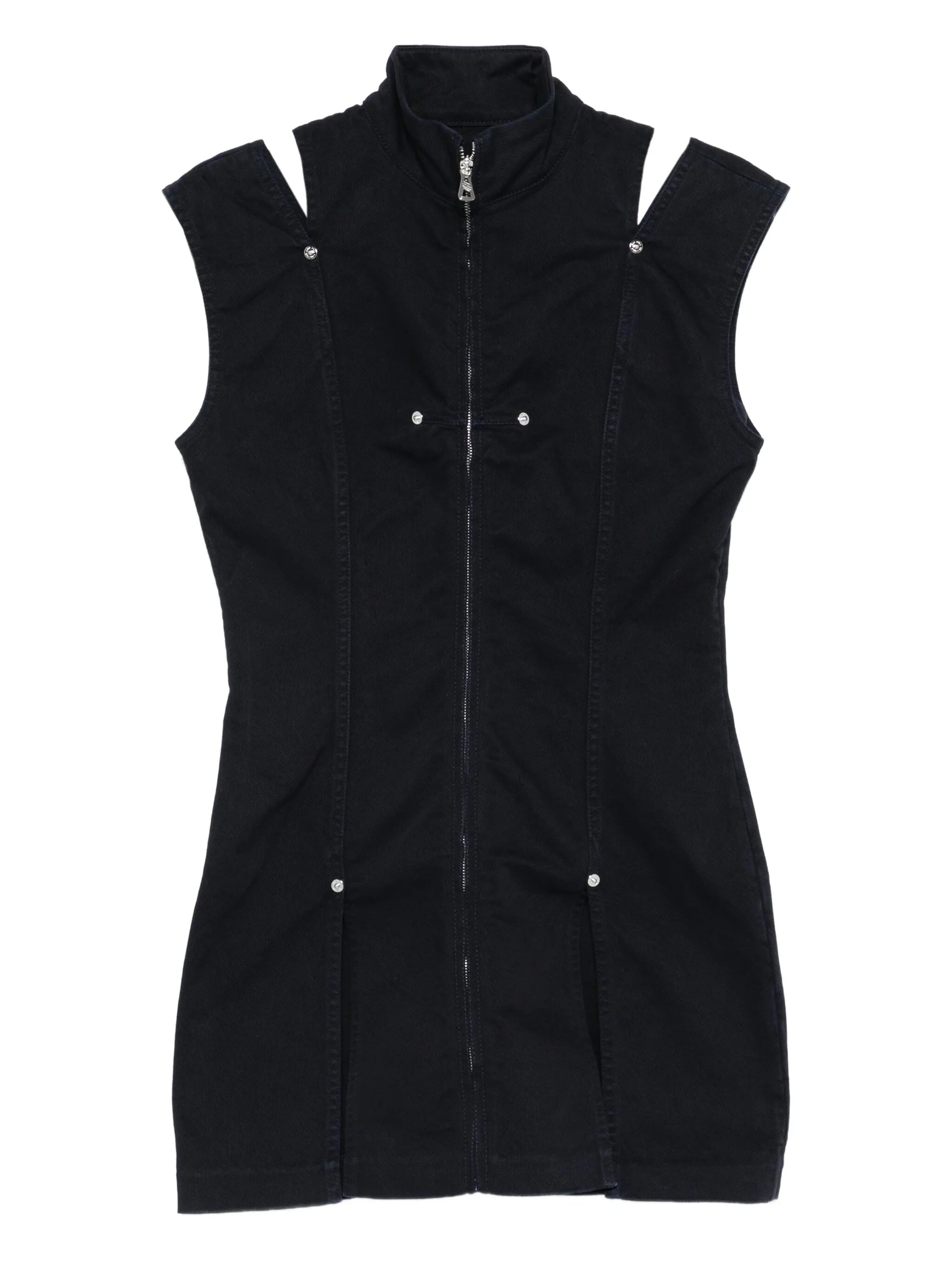 zip-front sleeveless dress