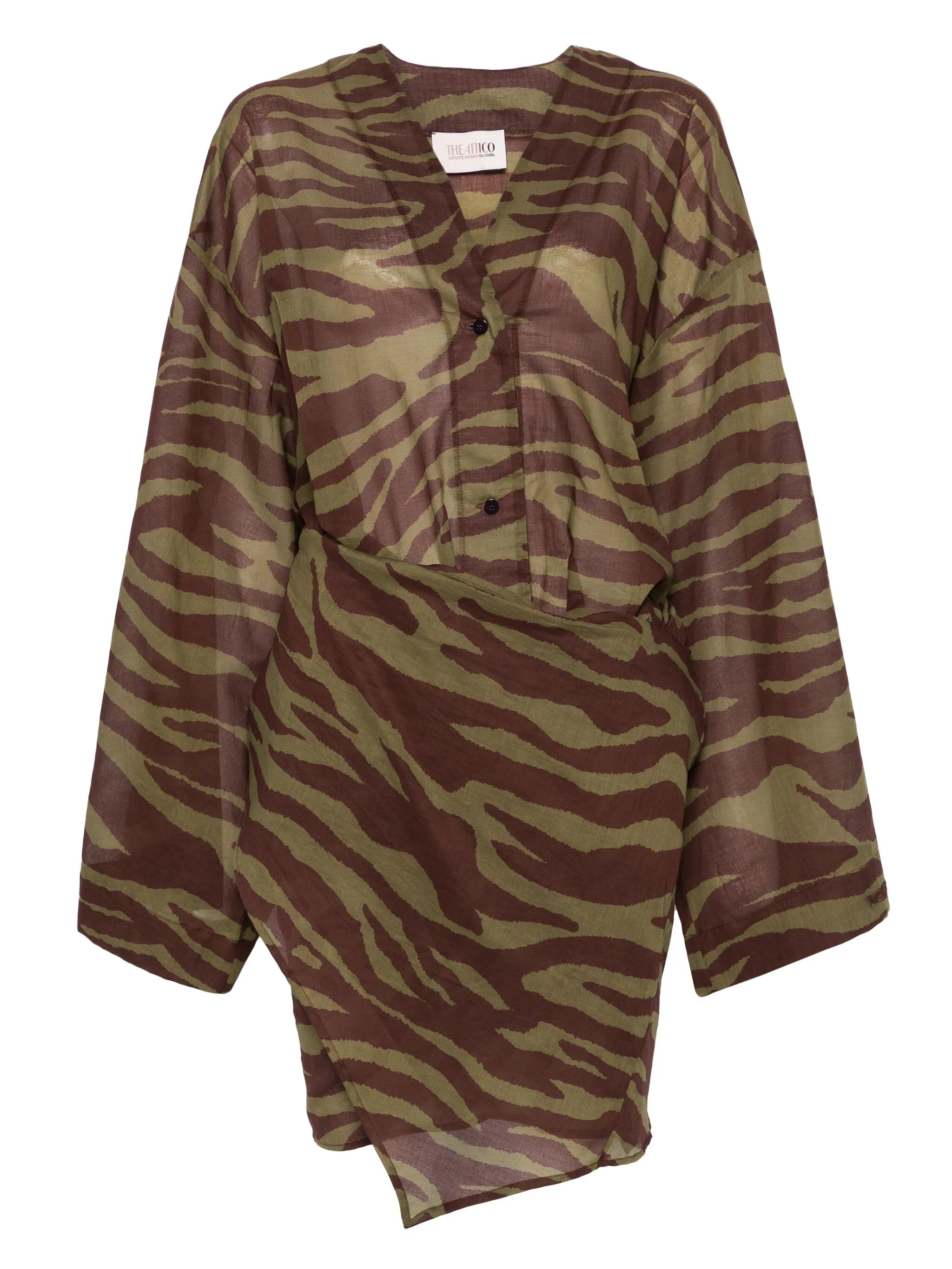 zebra-print mini dress