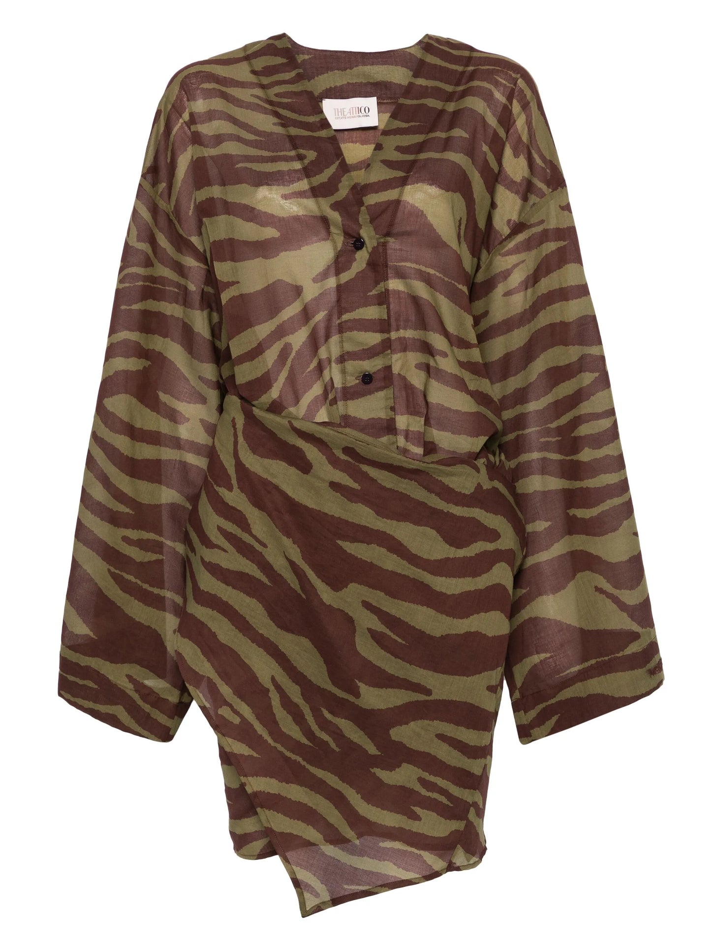 zebra-print mini dress