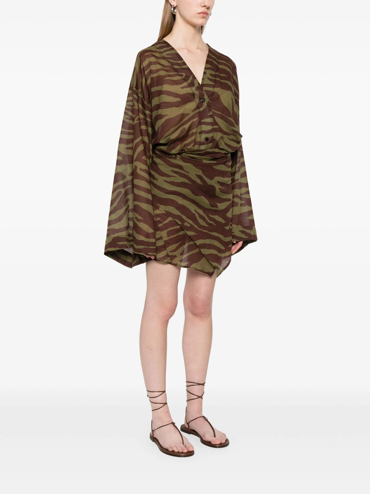 zebra-print mini dress