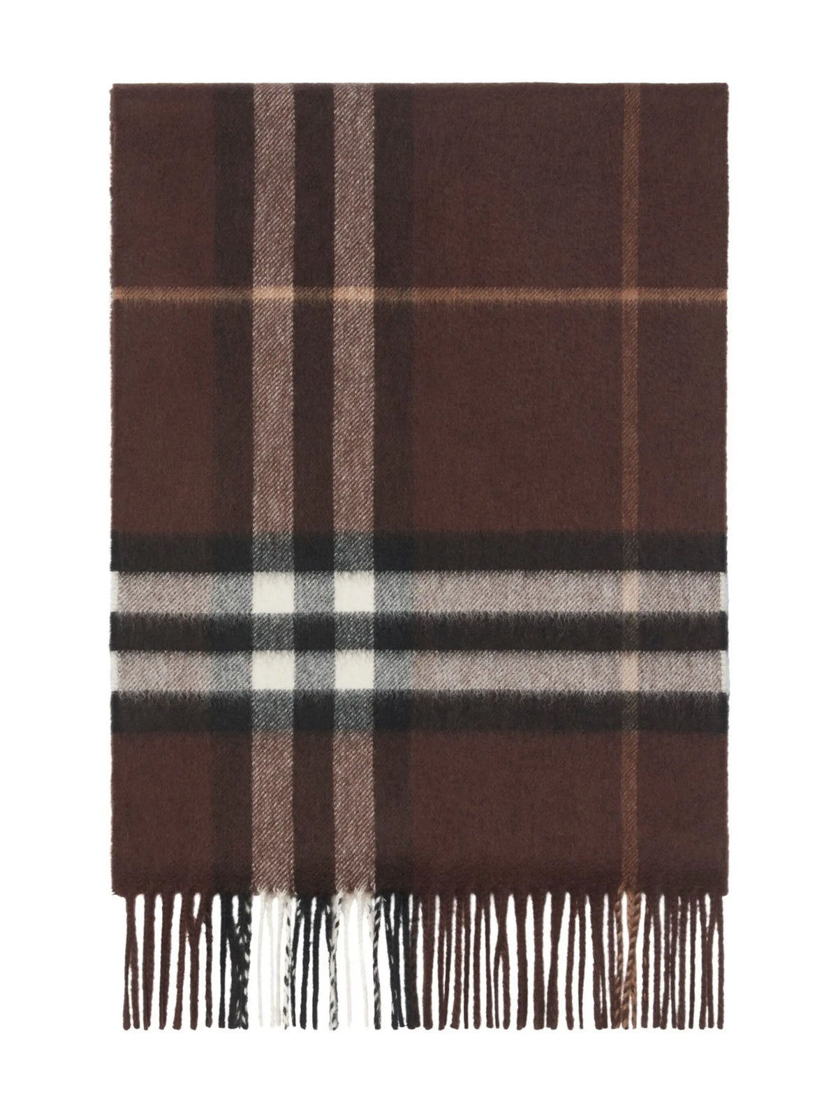 Check cashmere scarf