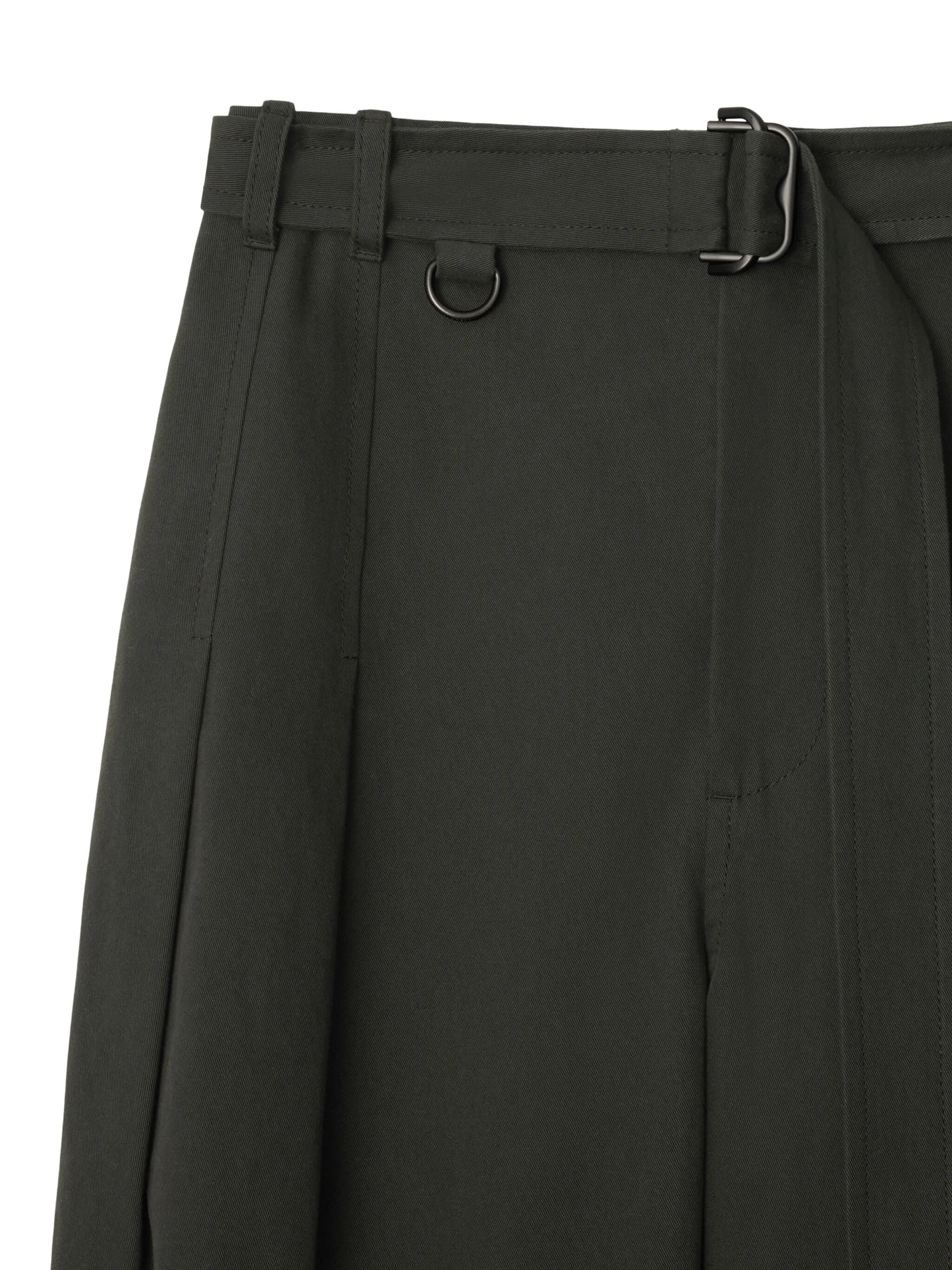 gabardine straight-leg trousers