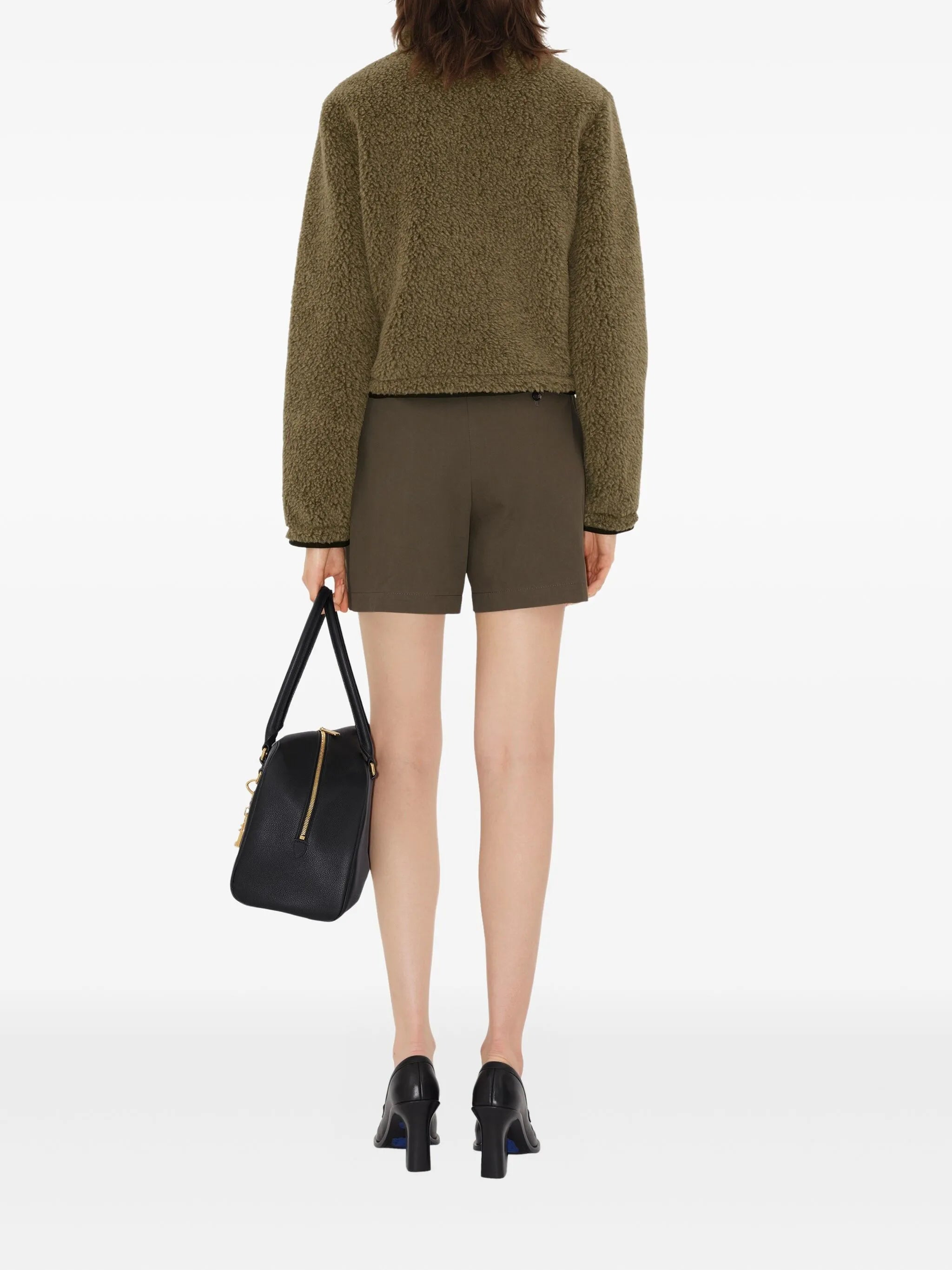 fleece cropped jacket