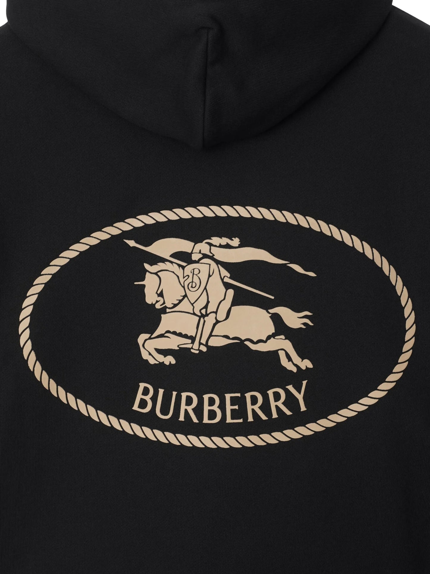 Knight-print cotton hoodie
