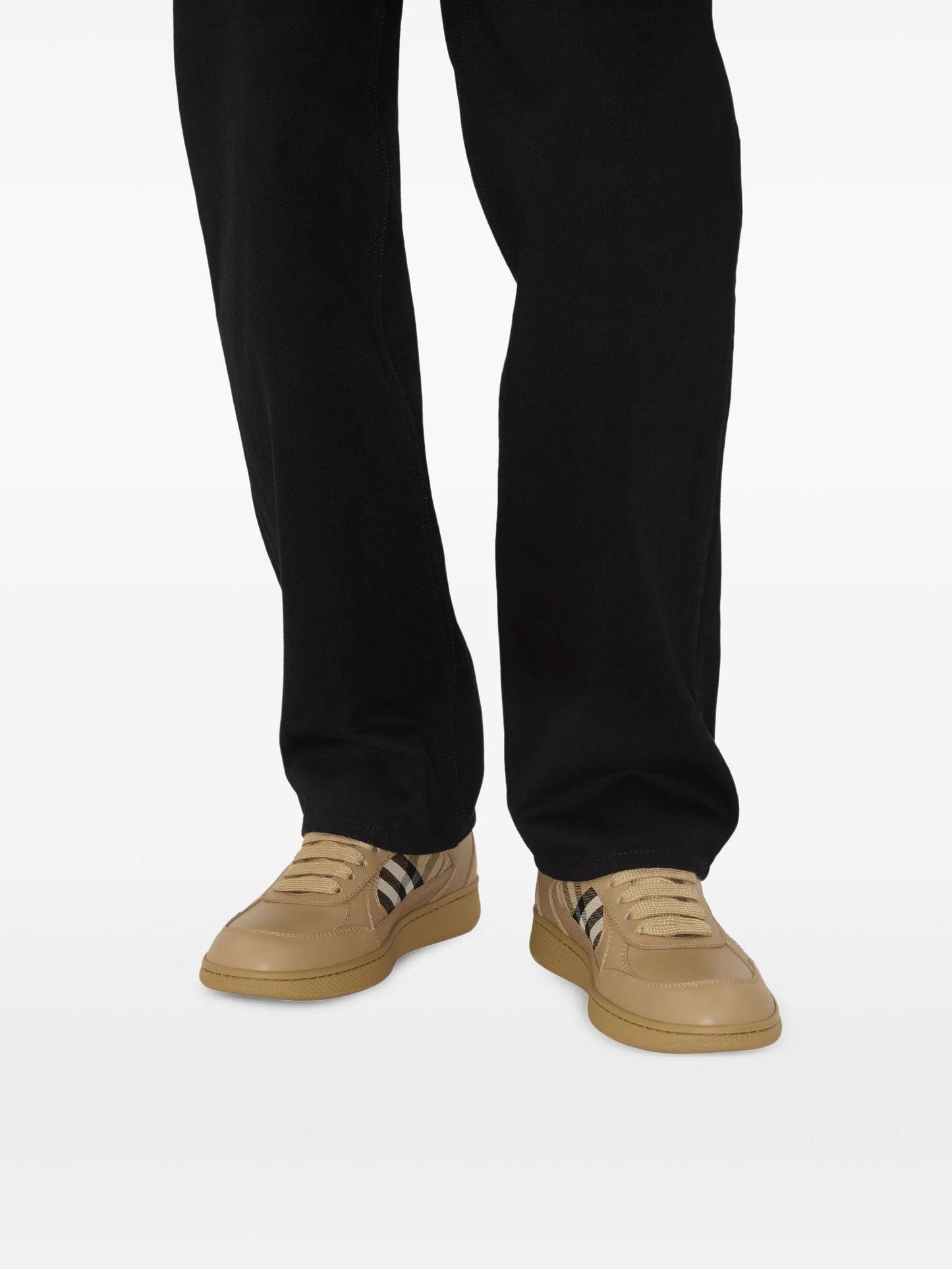 leather and Check Terrace sneakers