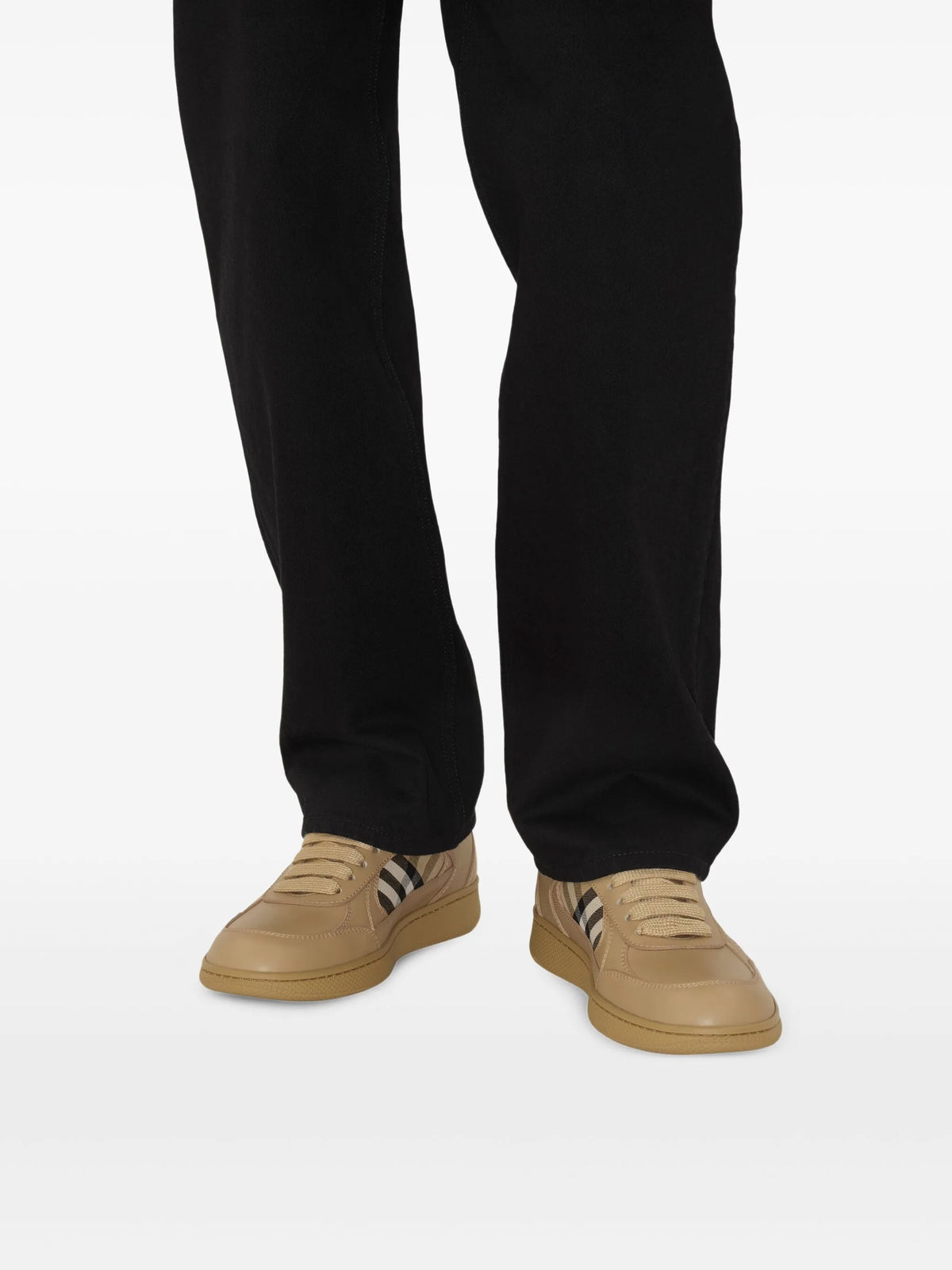 leather and Check Terrace sneakers