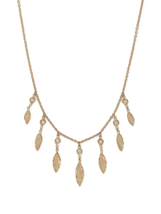 14K yellow gold Shakers diamond necklace