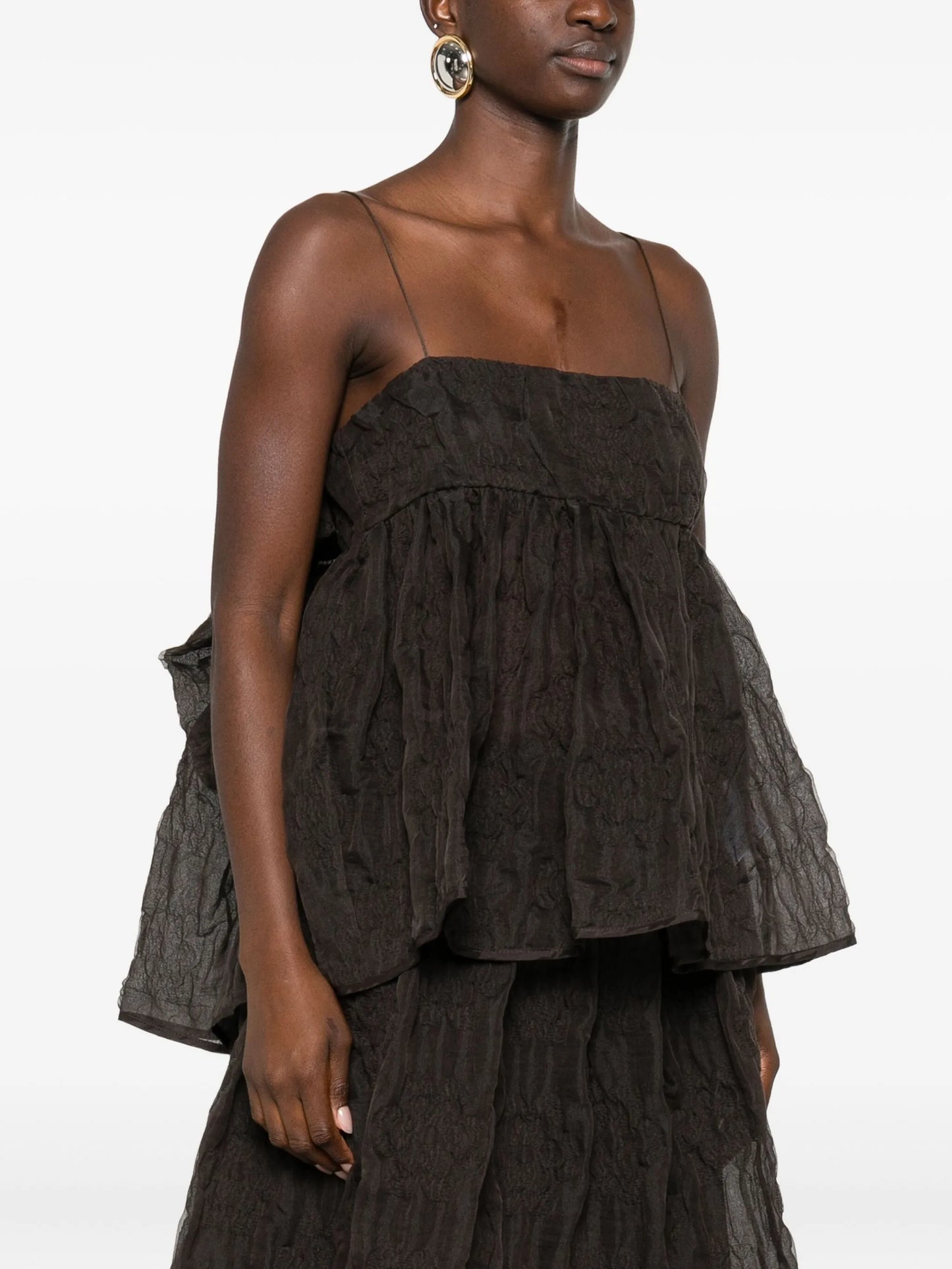 Veronica matelassé-effect tank top
