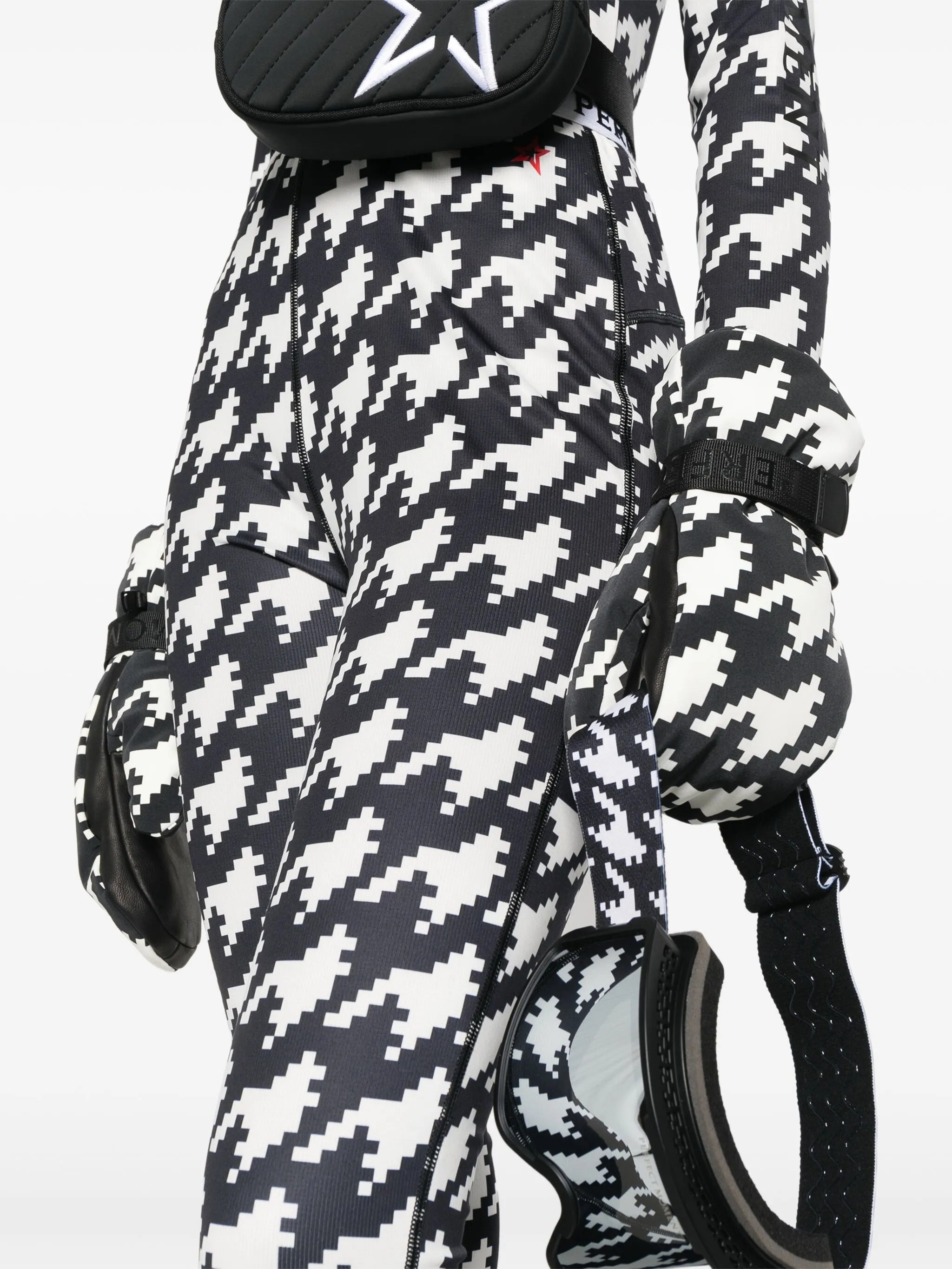 houndstooth-print leggings