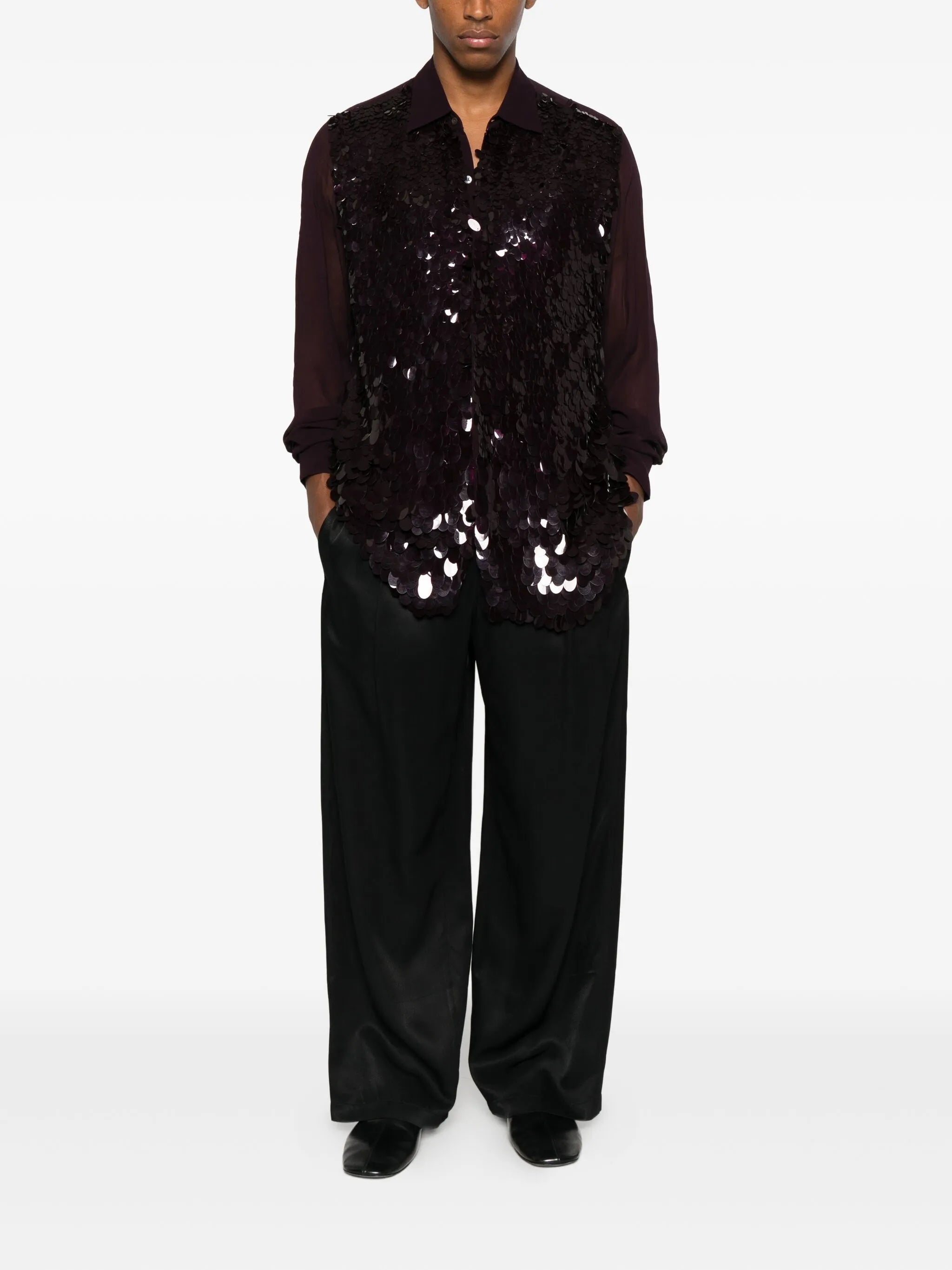 sequin-embellished shirt