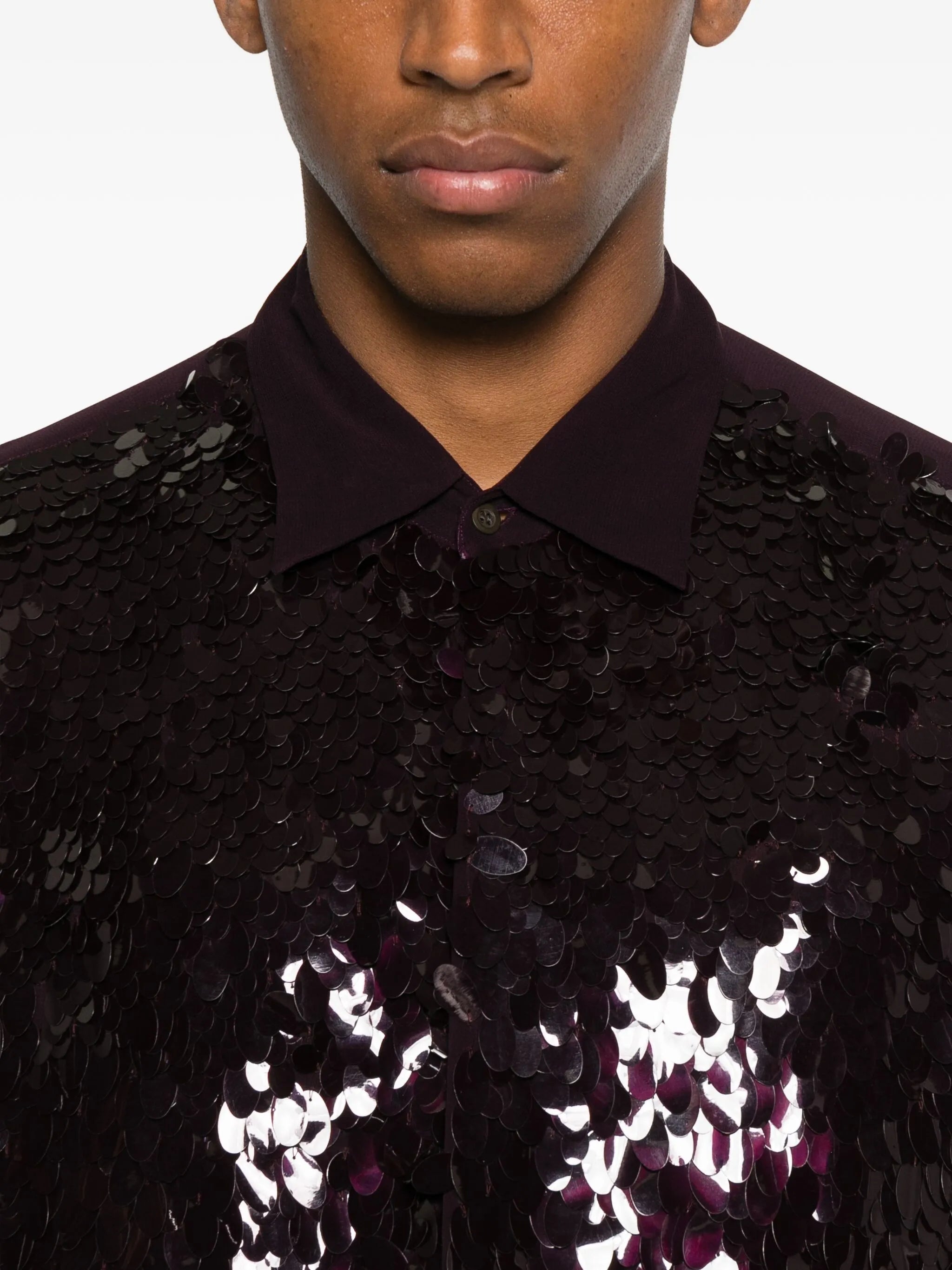 sequin-embellished shirt