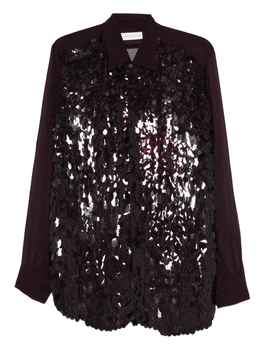 sequin-embellished shirt