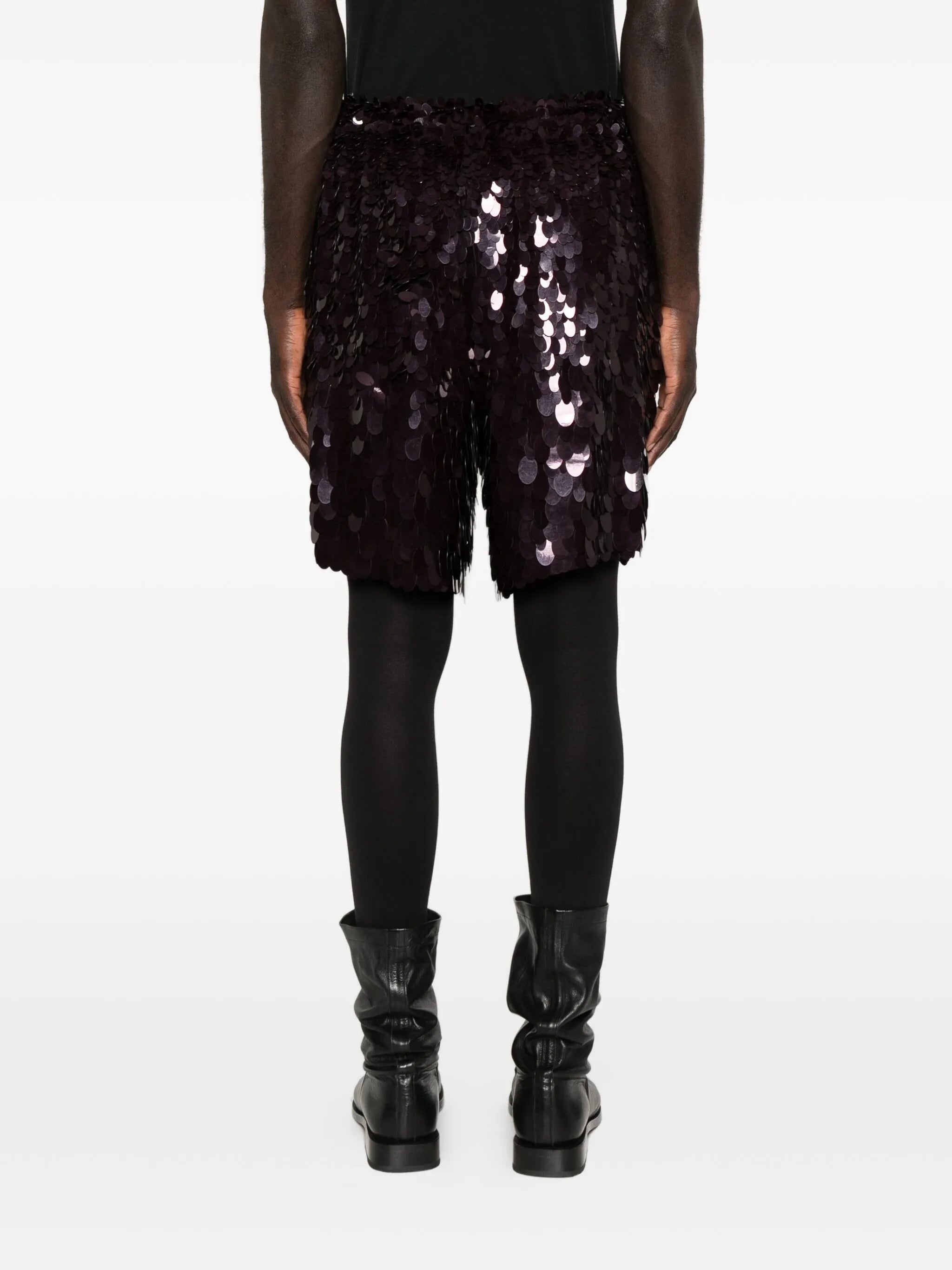 sequin-embellished drawstring shorts