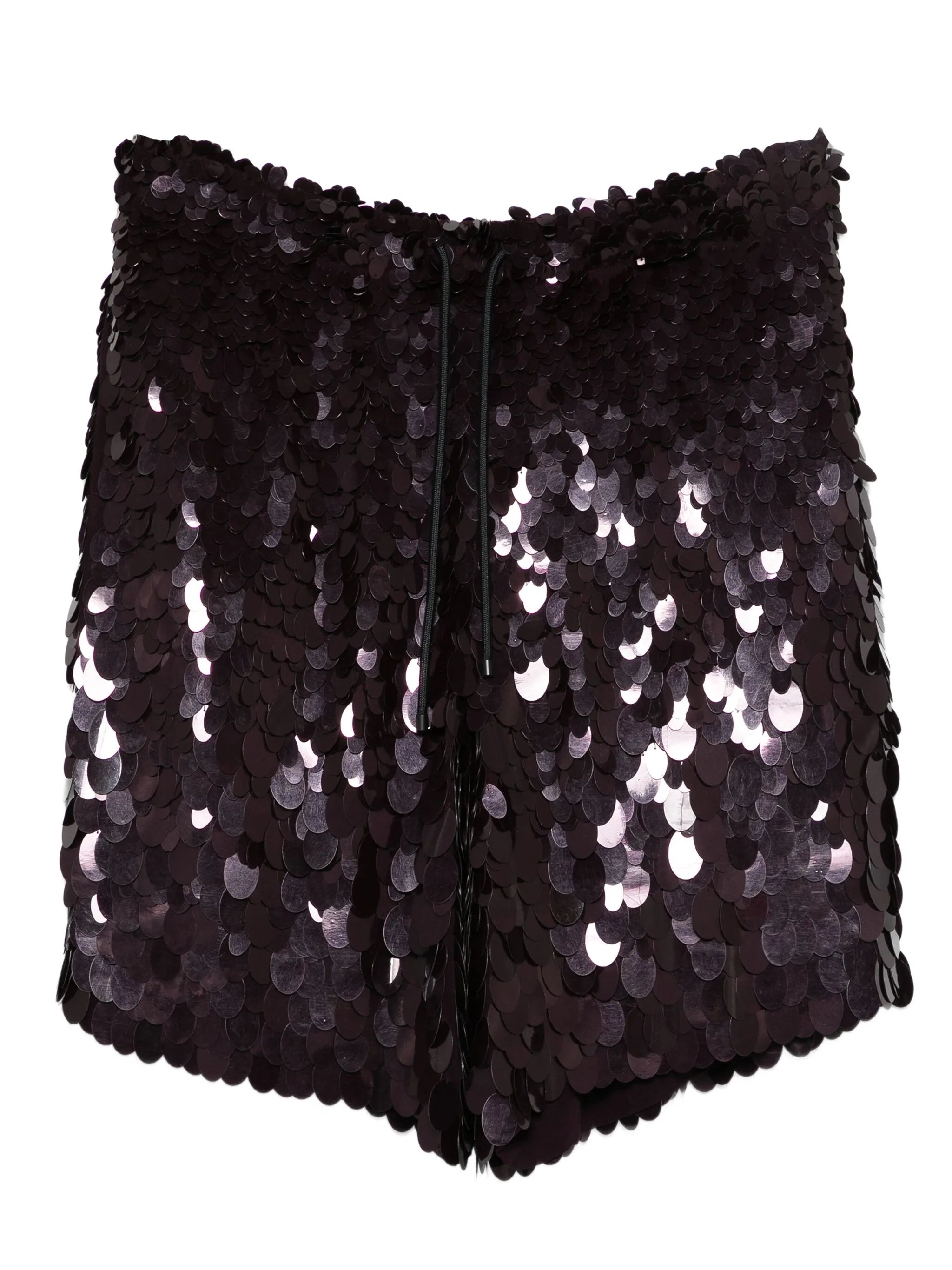 sequin-embellished drawstring shorts