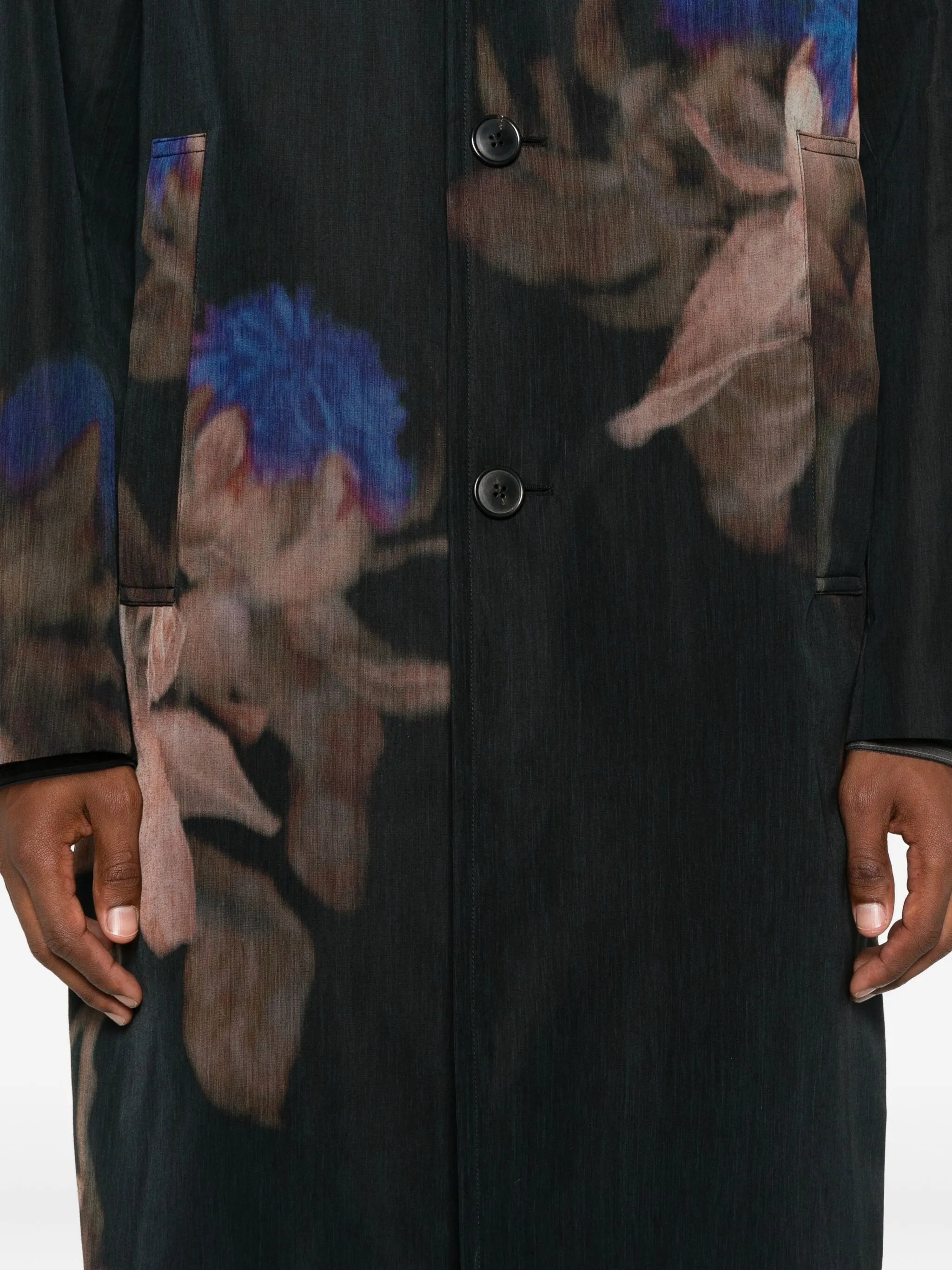 thistle-print coat
