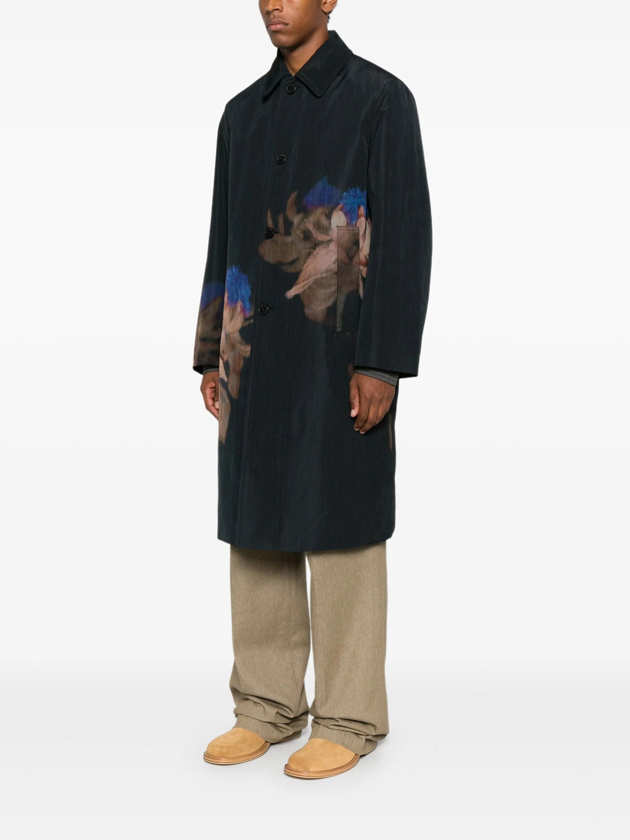 thistle-print coat
