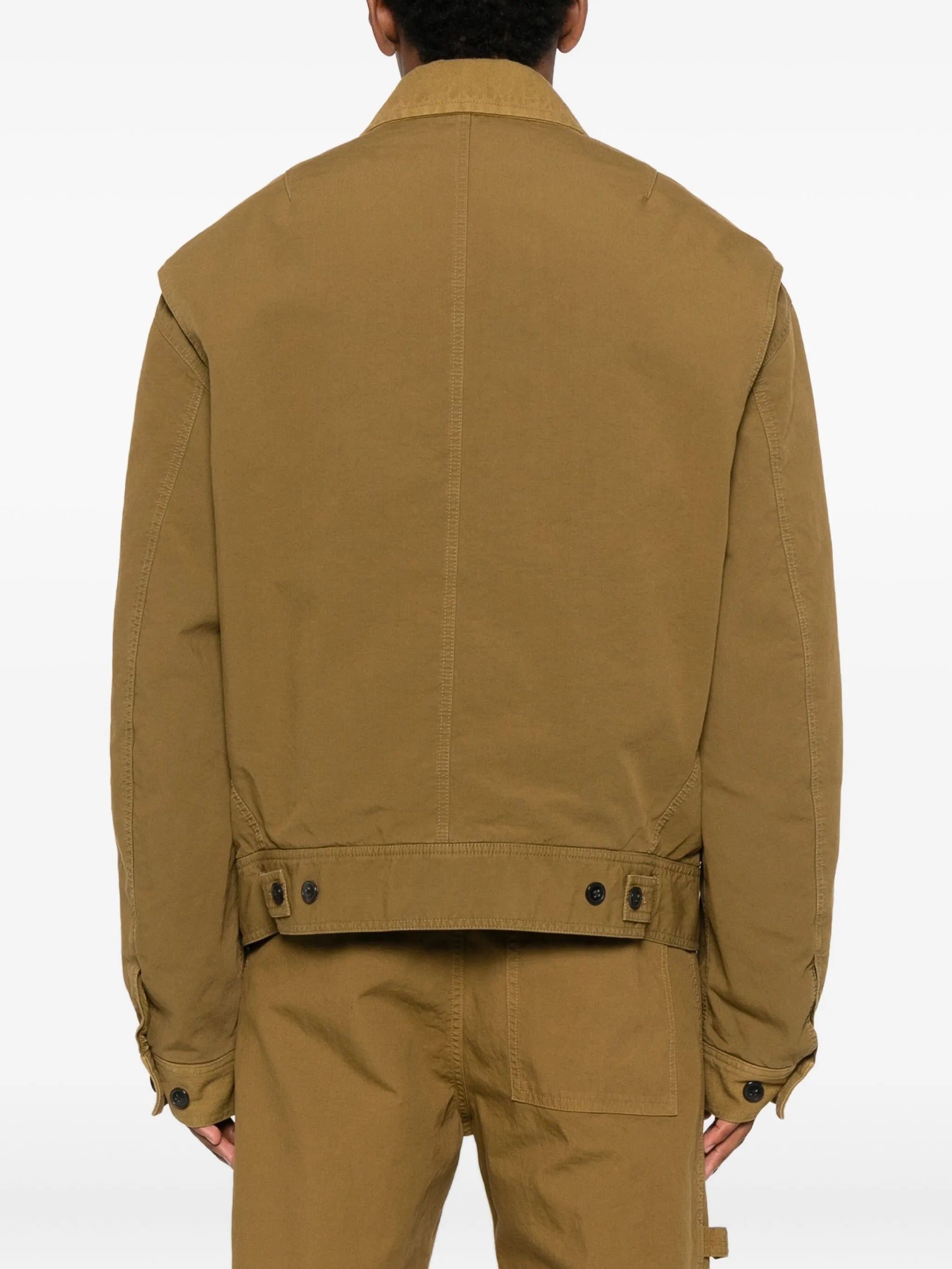 flap-pocket cotton jacket