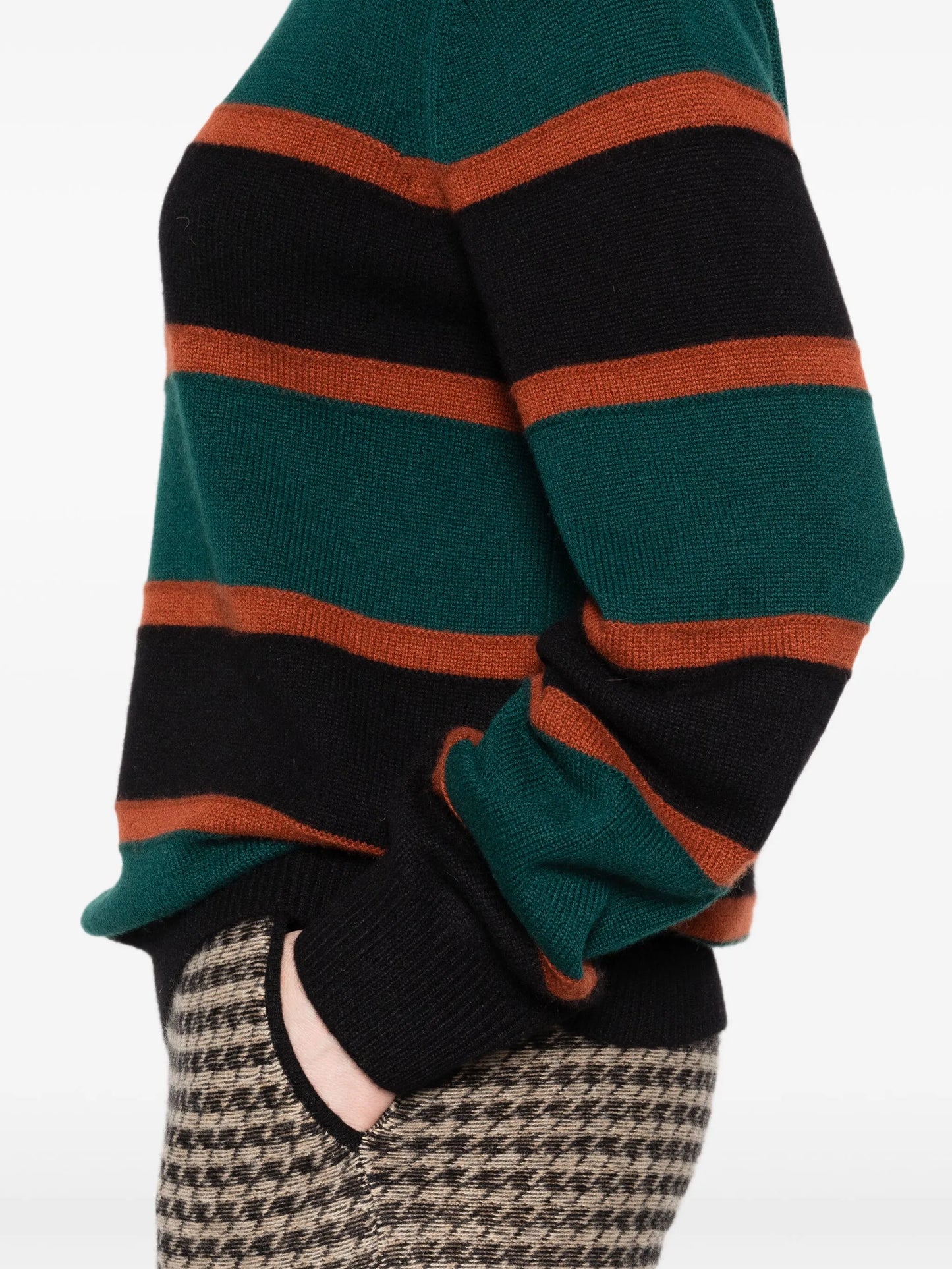 striped crew-neck sweater