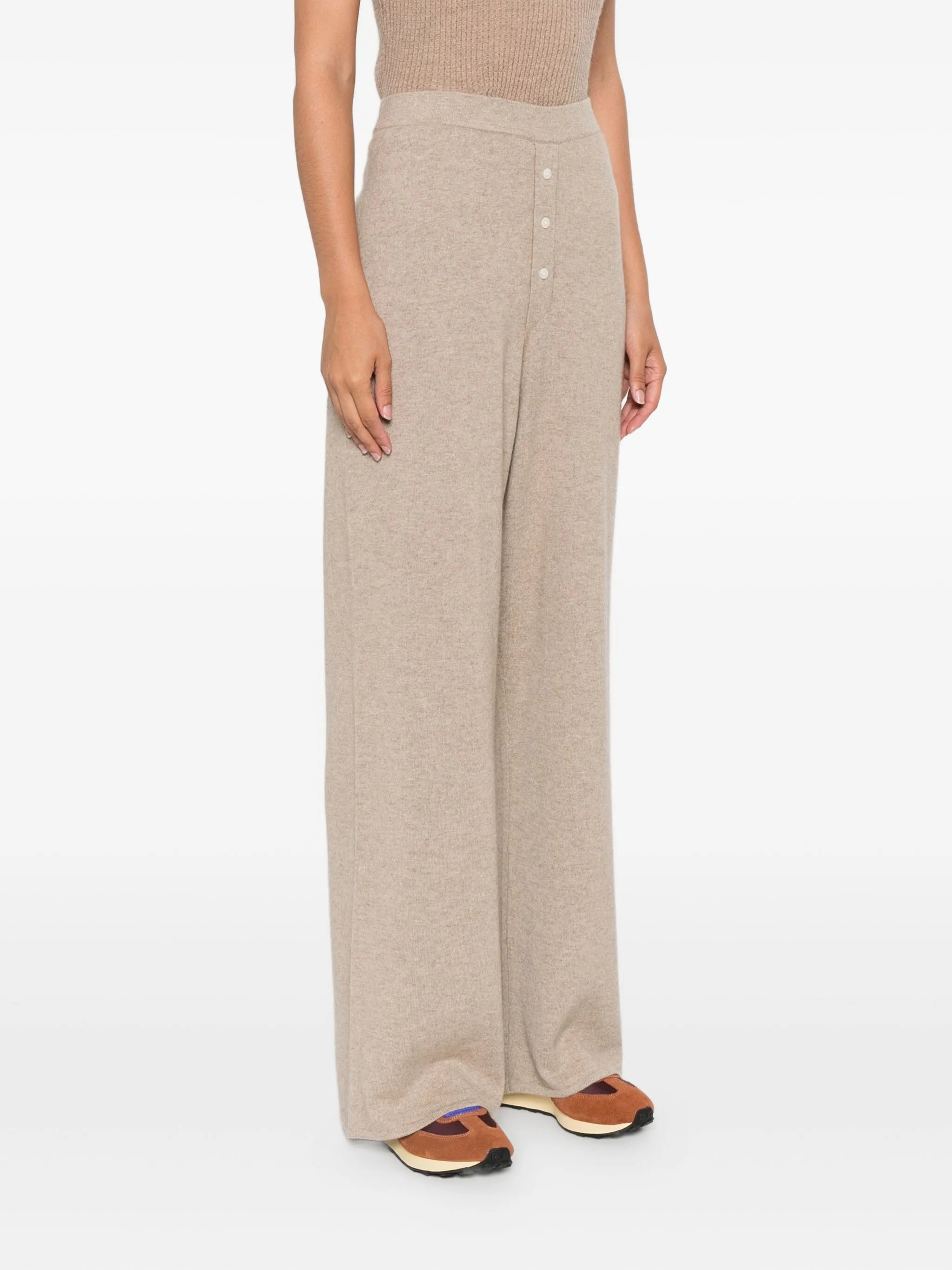 cashmere straight-leg trousers