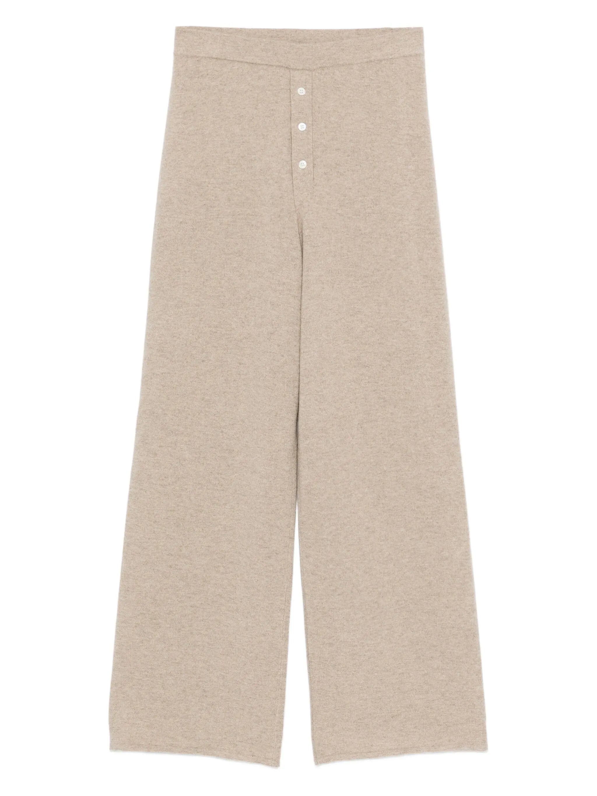 cashmere straight-leg trousers