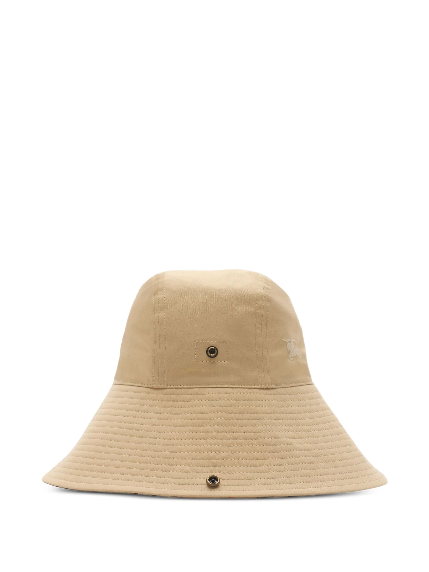 Check brim gabardine hat
