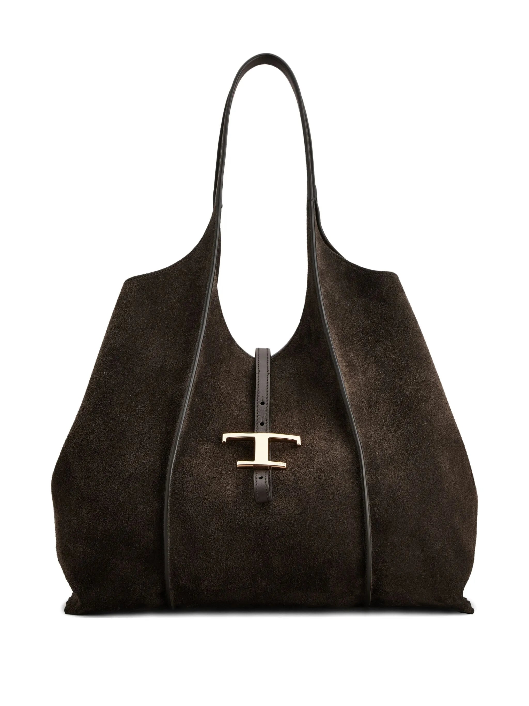 medium T-Bar suede shoulder bag