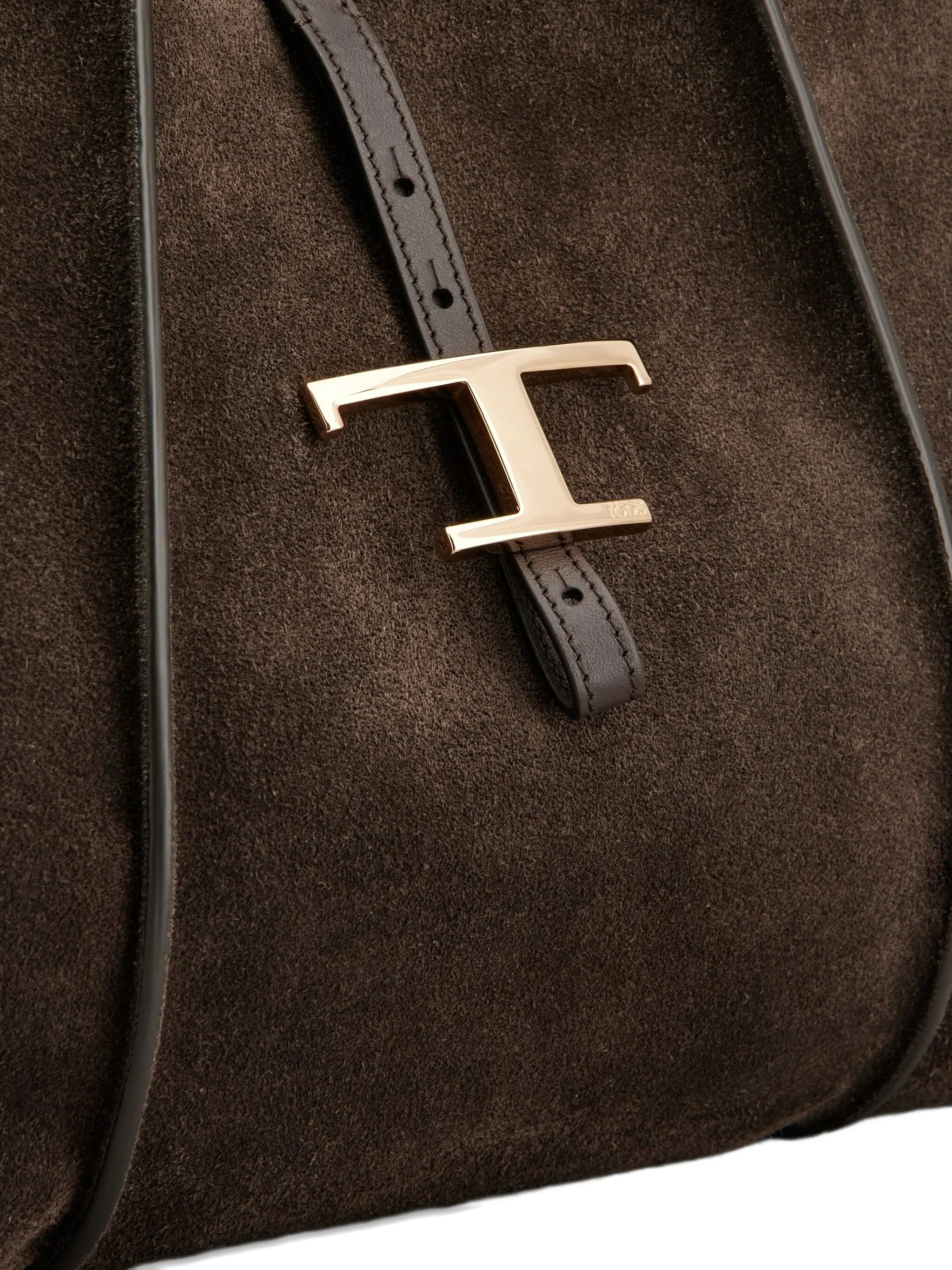 medium T-Bar suede shoulder bag