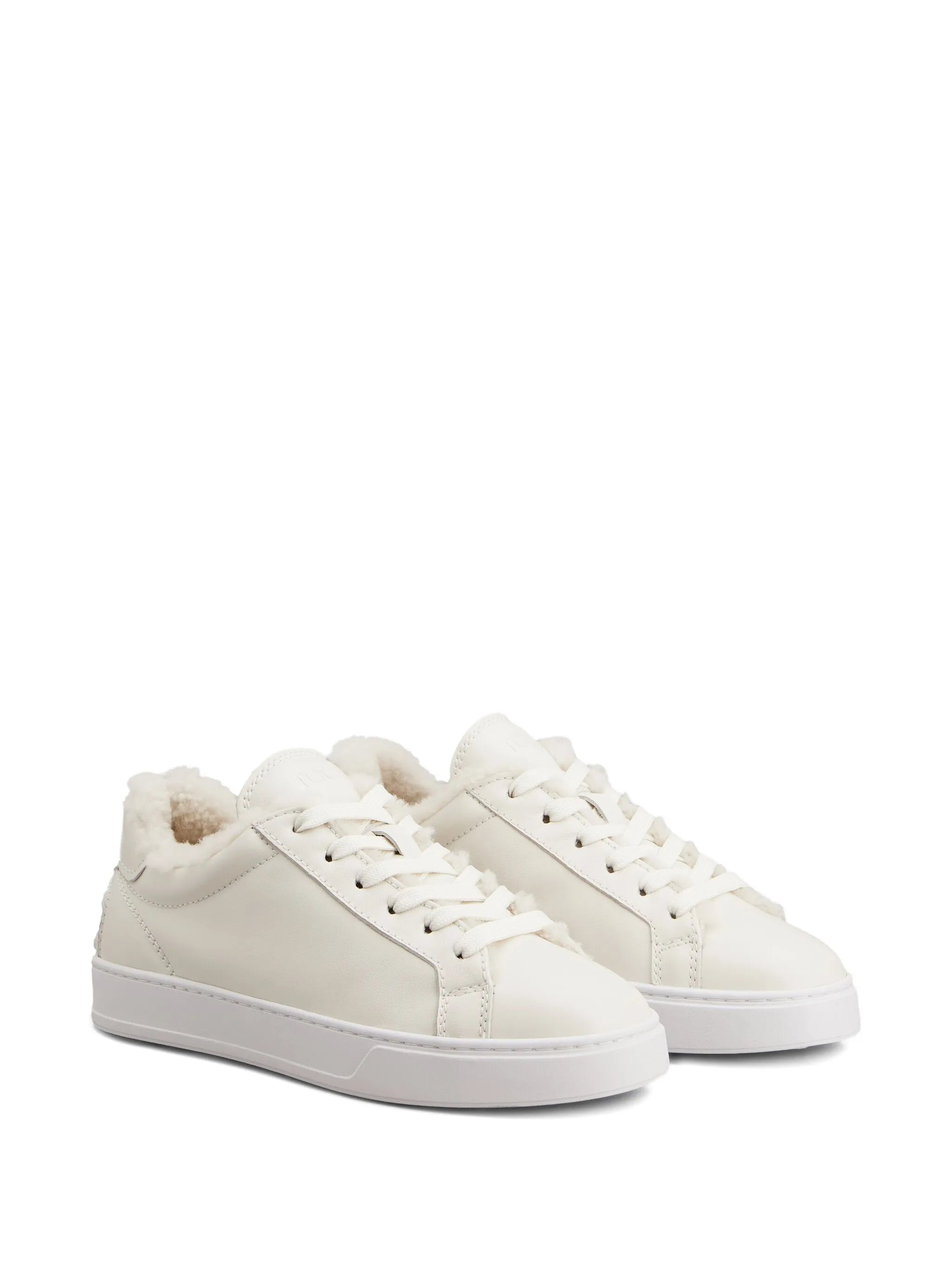 shearling-trimmed sneakers
