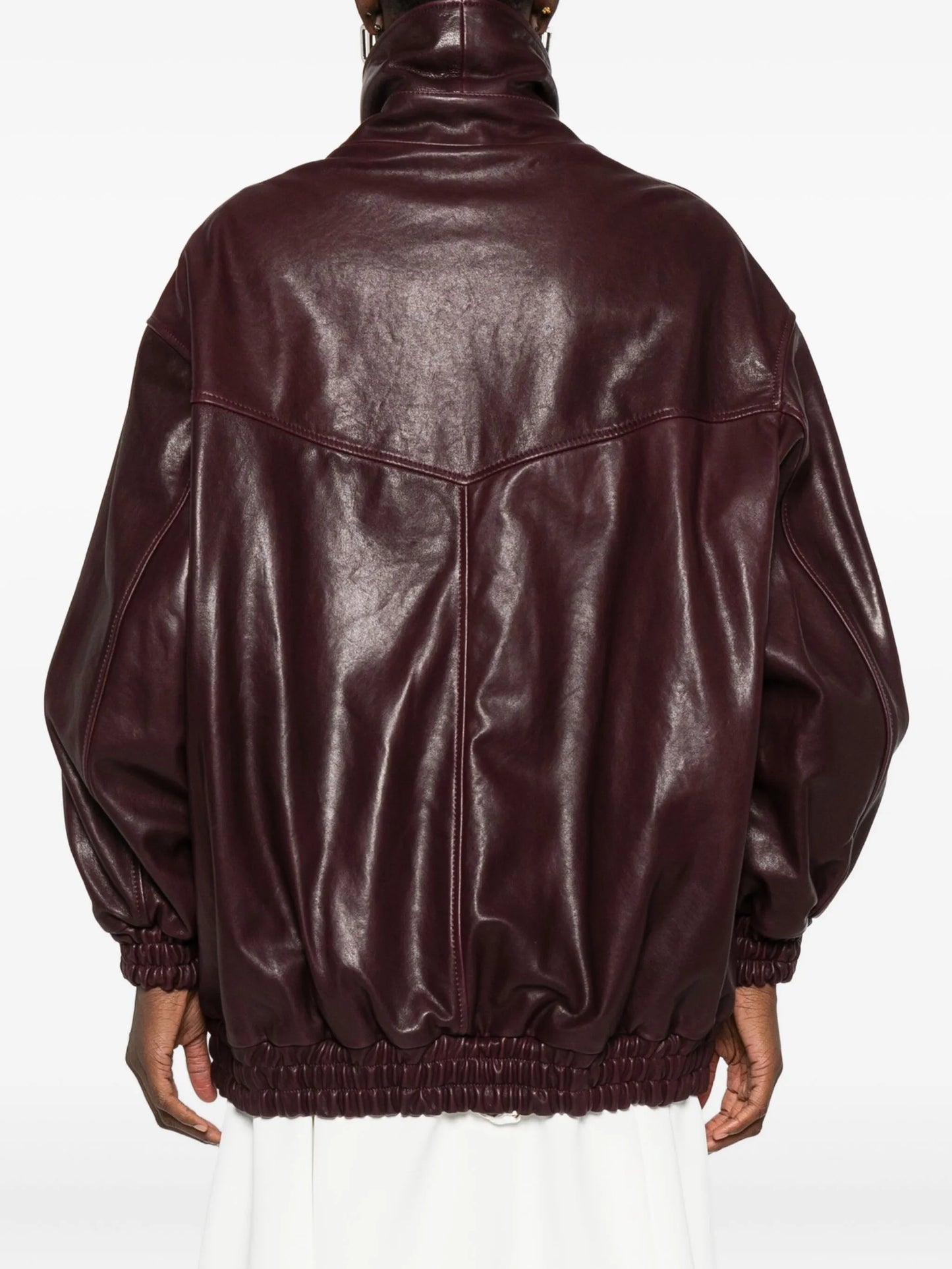 leather bomber jacket