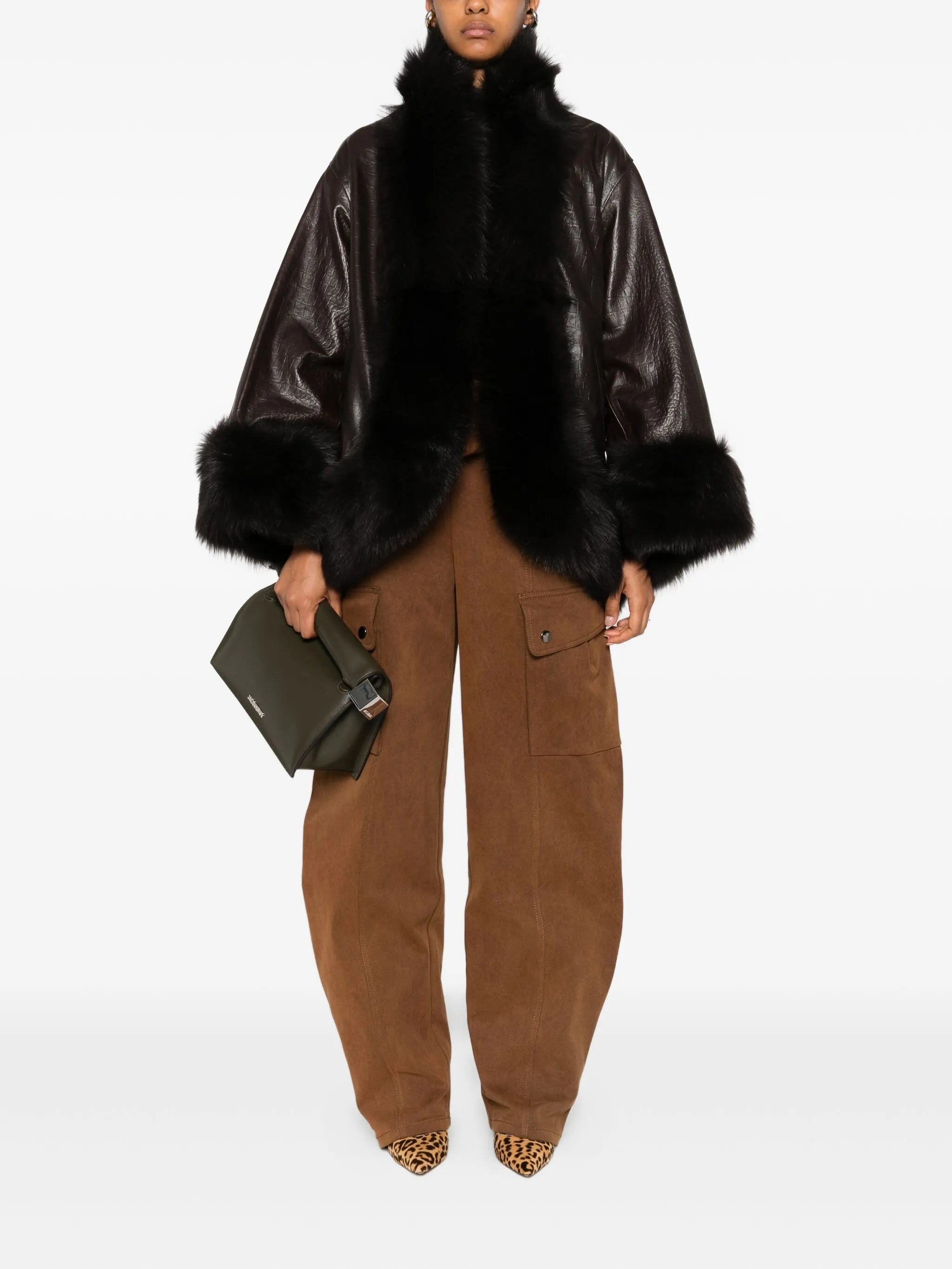 Sabine fur-trimmed coat