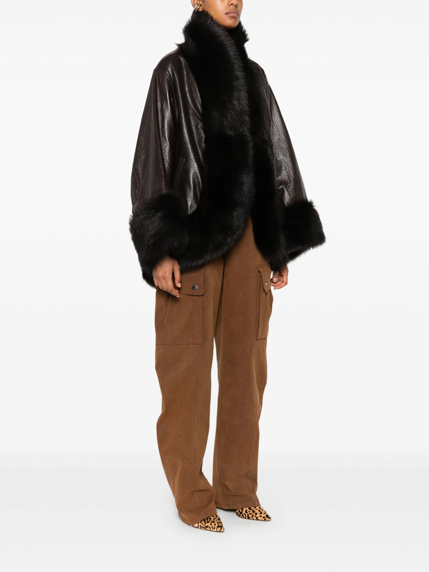 Sabine fur-trimmed coat