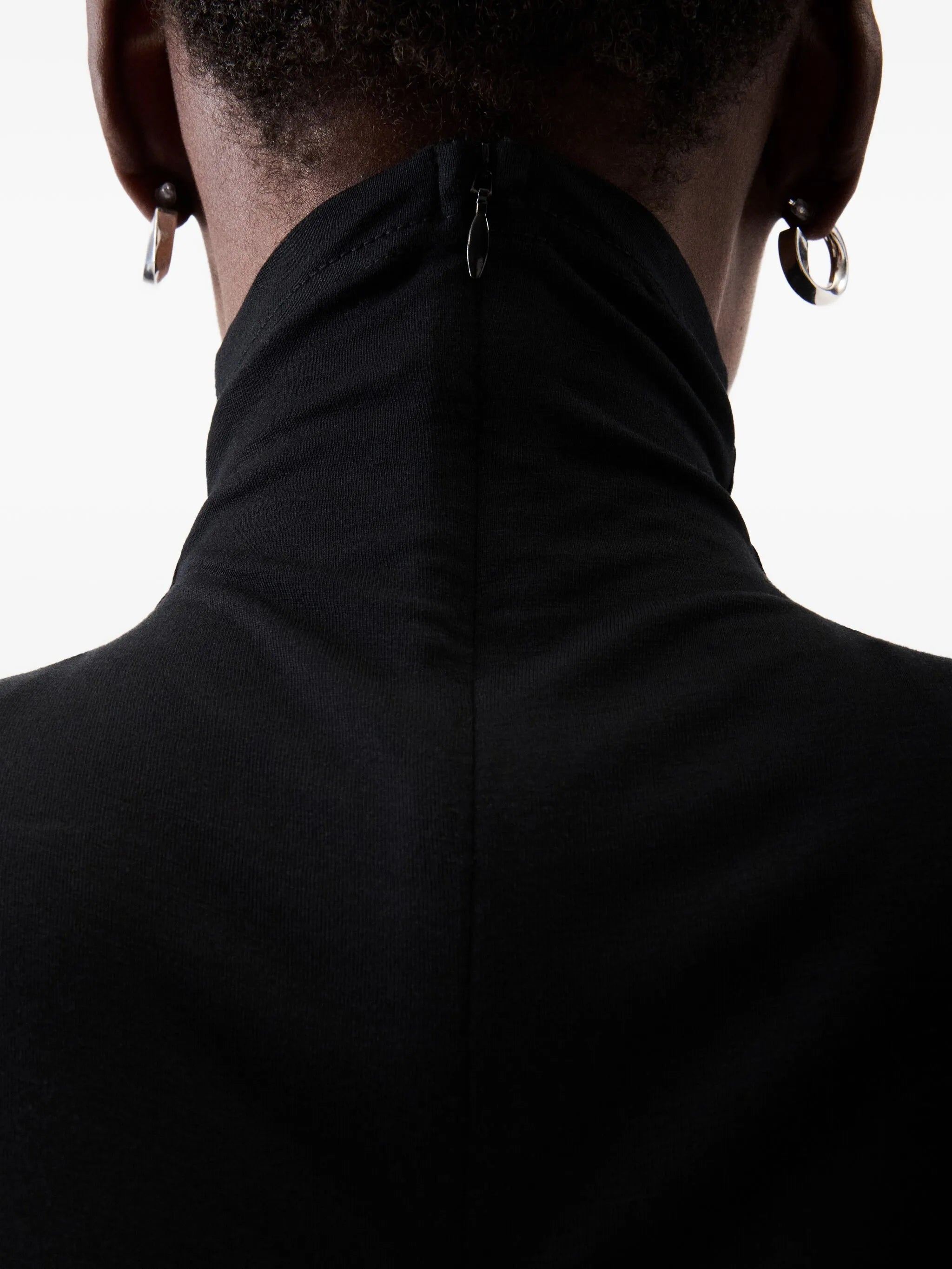 turtleneck short-sleeve top
