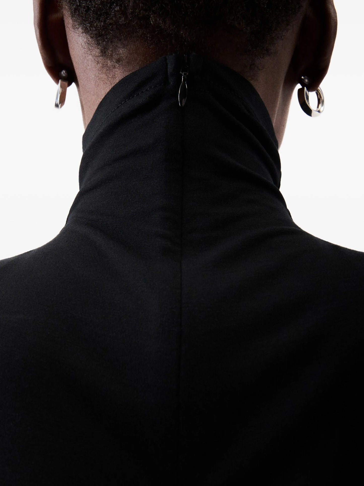 turtleneck short-sleeve top