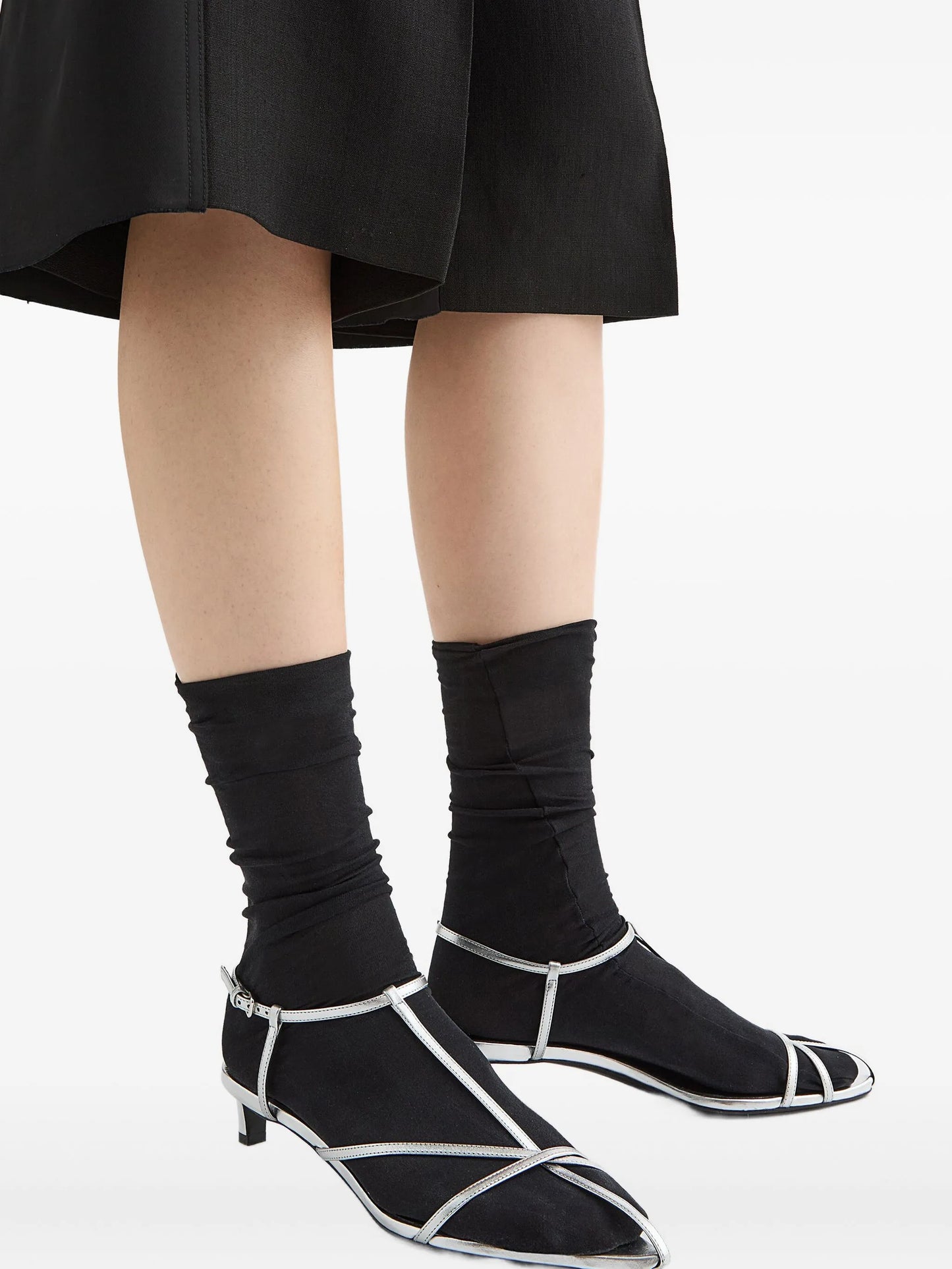 cage low-heel sandals