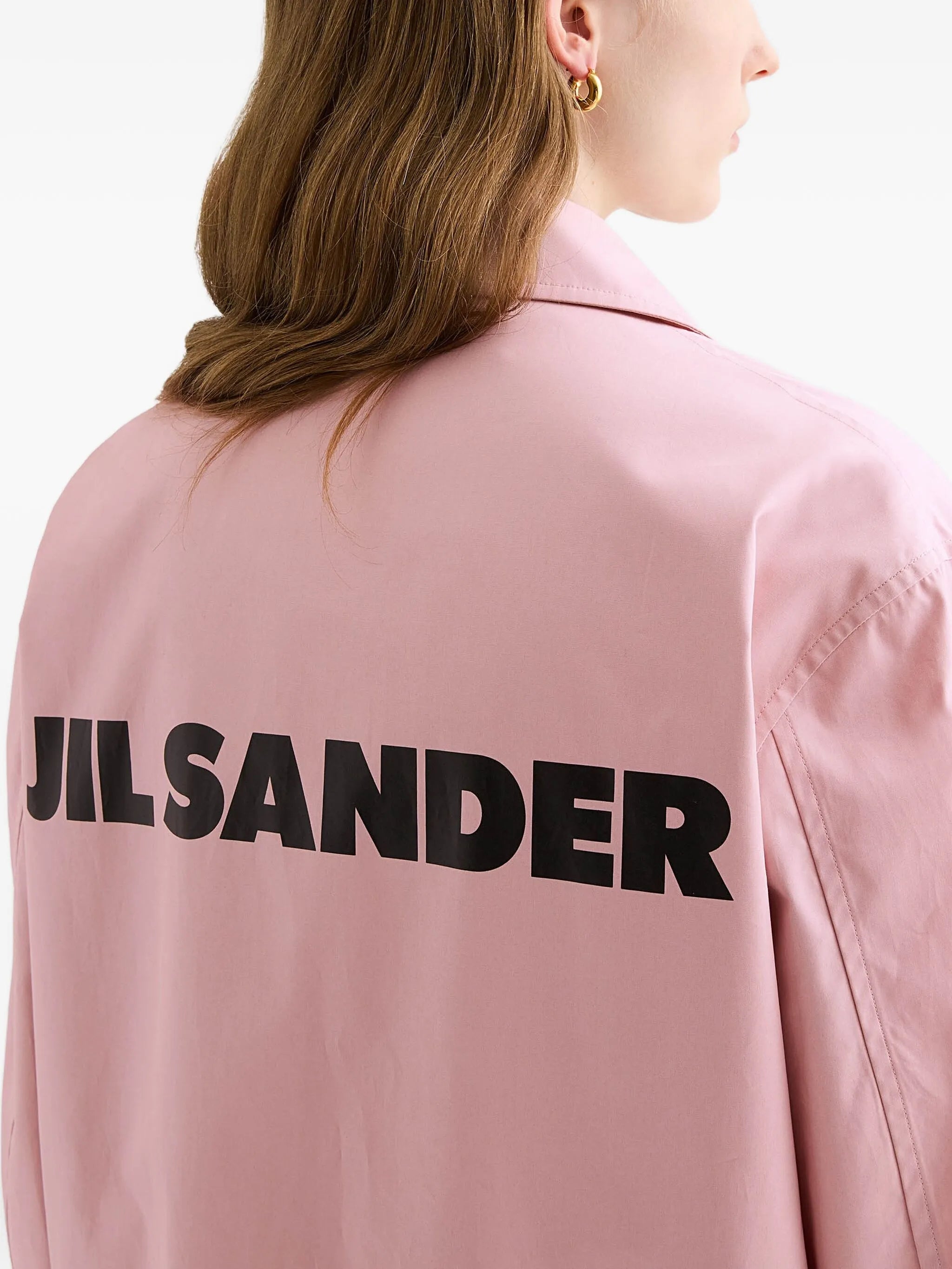 logo -print cotton jacket